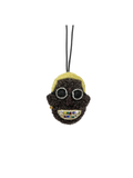 Bling Smiley handmade bag charm, front view