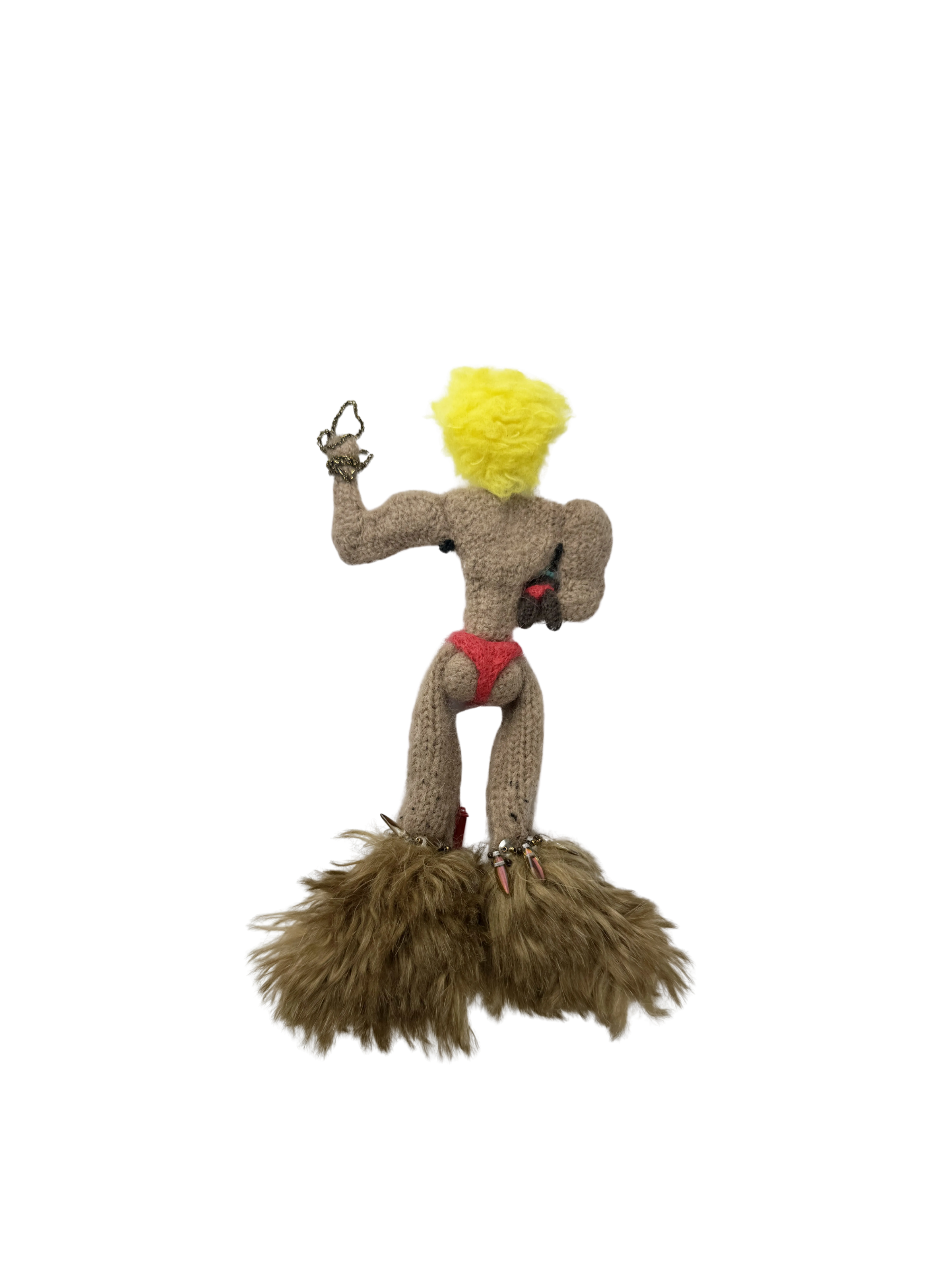 Beach Boy handmade doll bag handle charm, back view