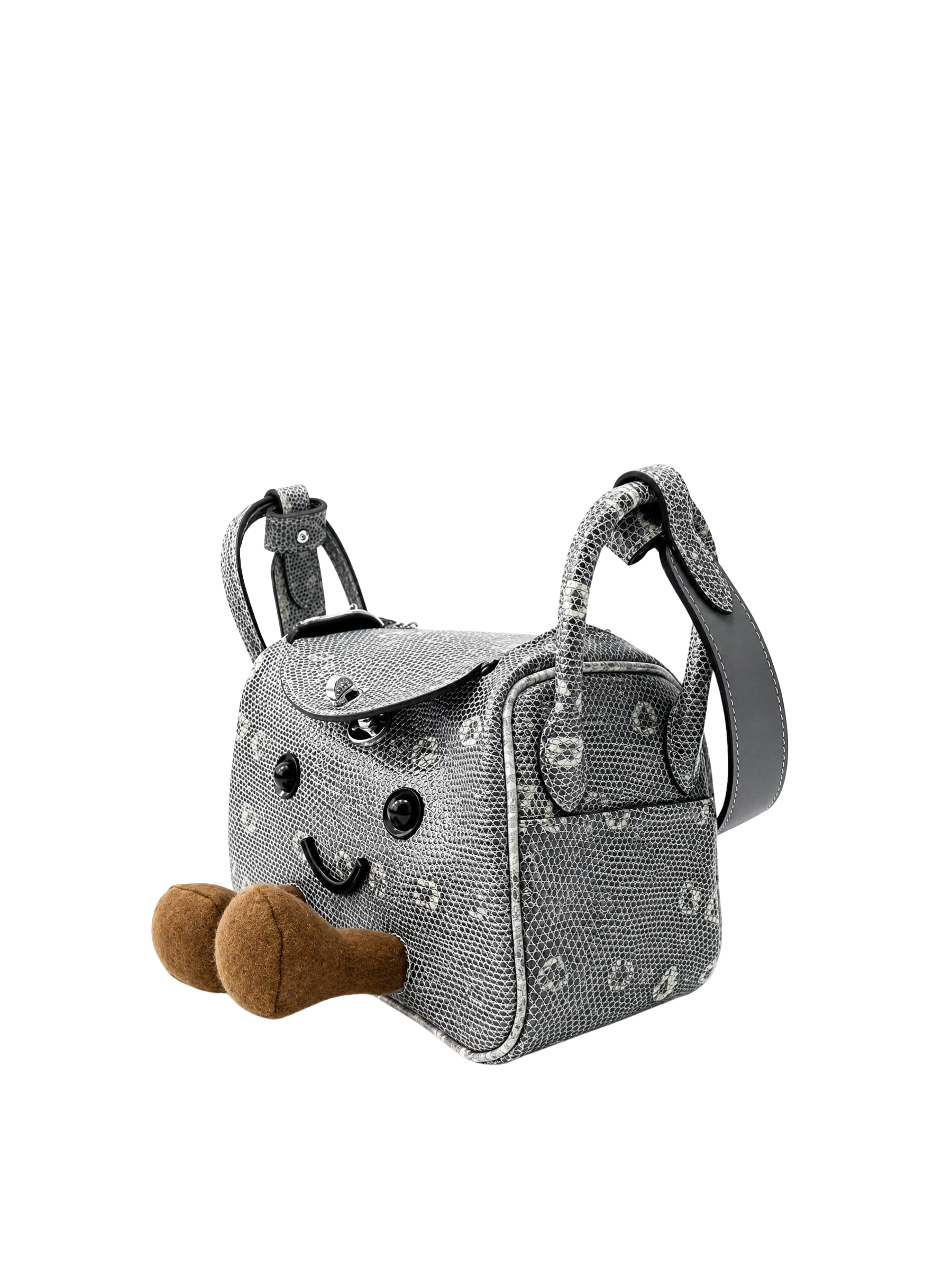 Jellykin 18 Leather Supple Bag in Lizard — Side View