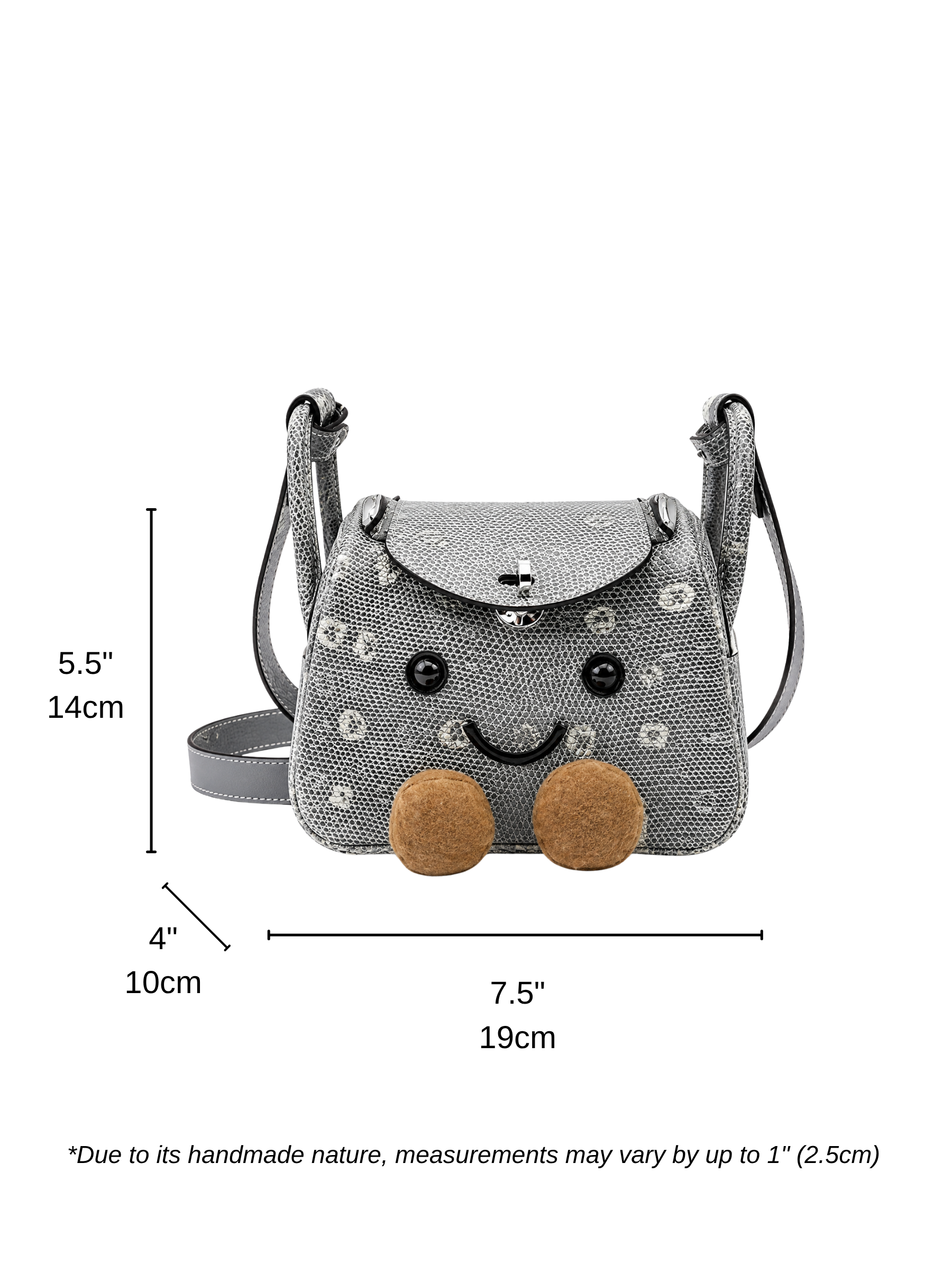 Jellykin 19 Calf Leather Supple Bag measurement guide