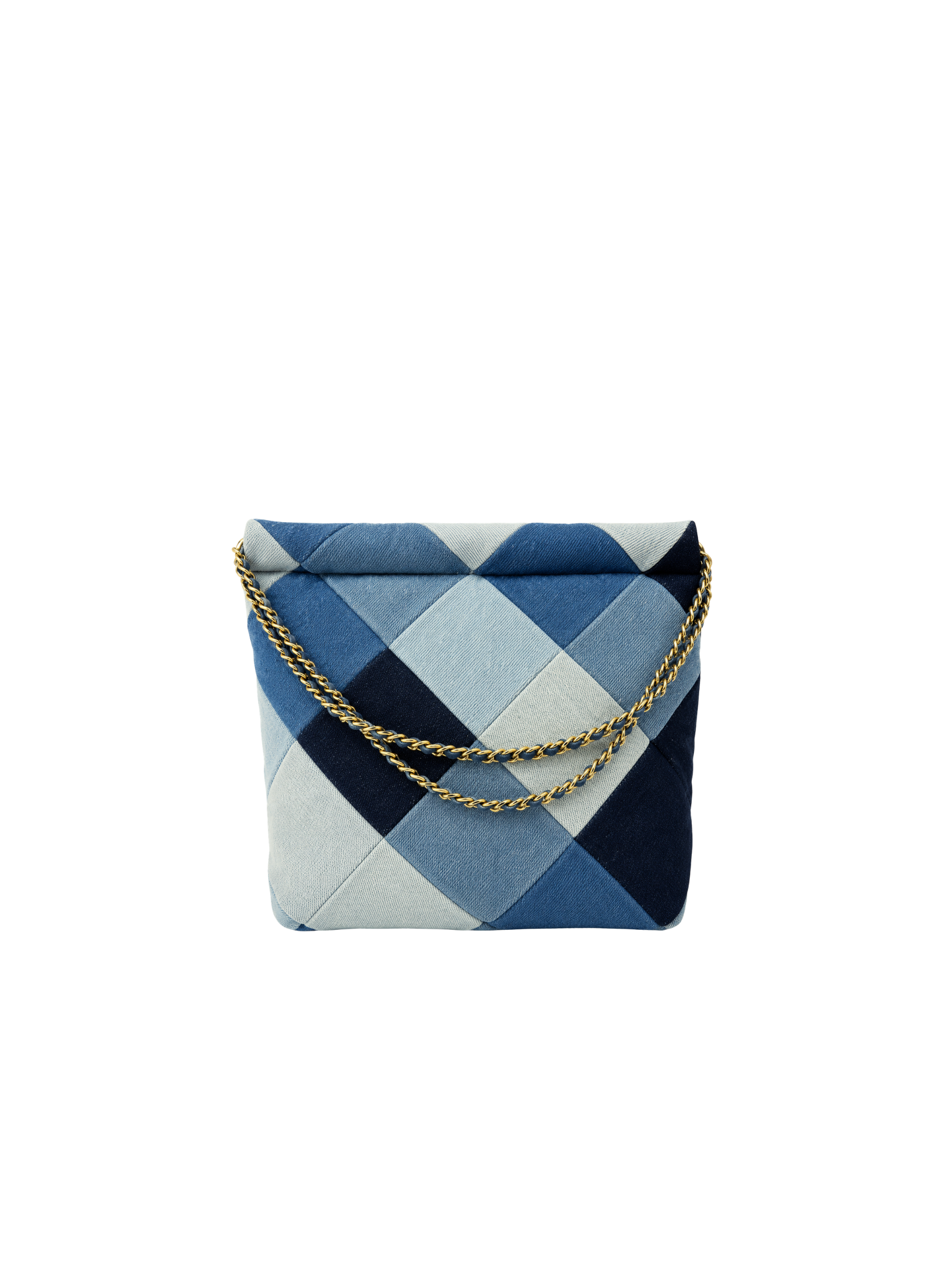 Jellykin 18 Denim Shopping Bag in Diamond Denim — Back View