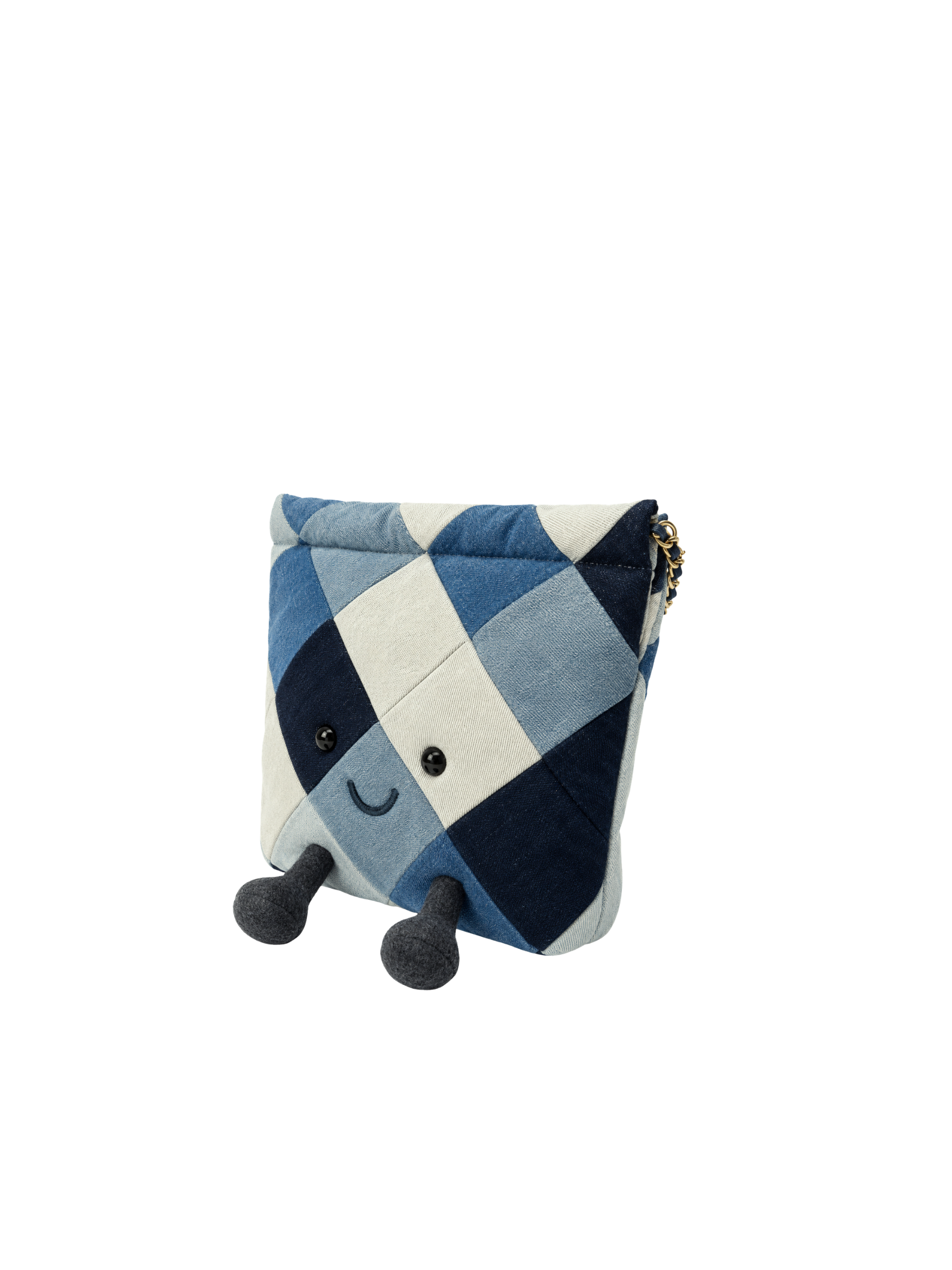 Jellykin 18 Denim Shopping Bag in Diamond Denim — Side View