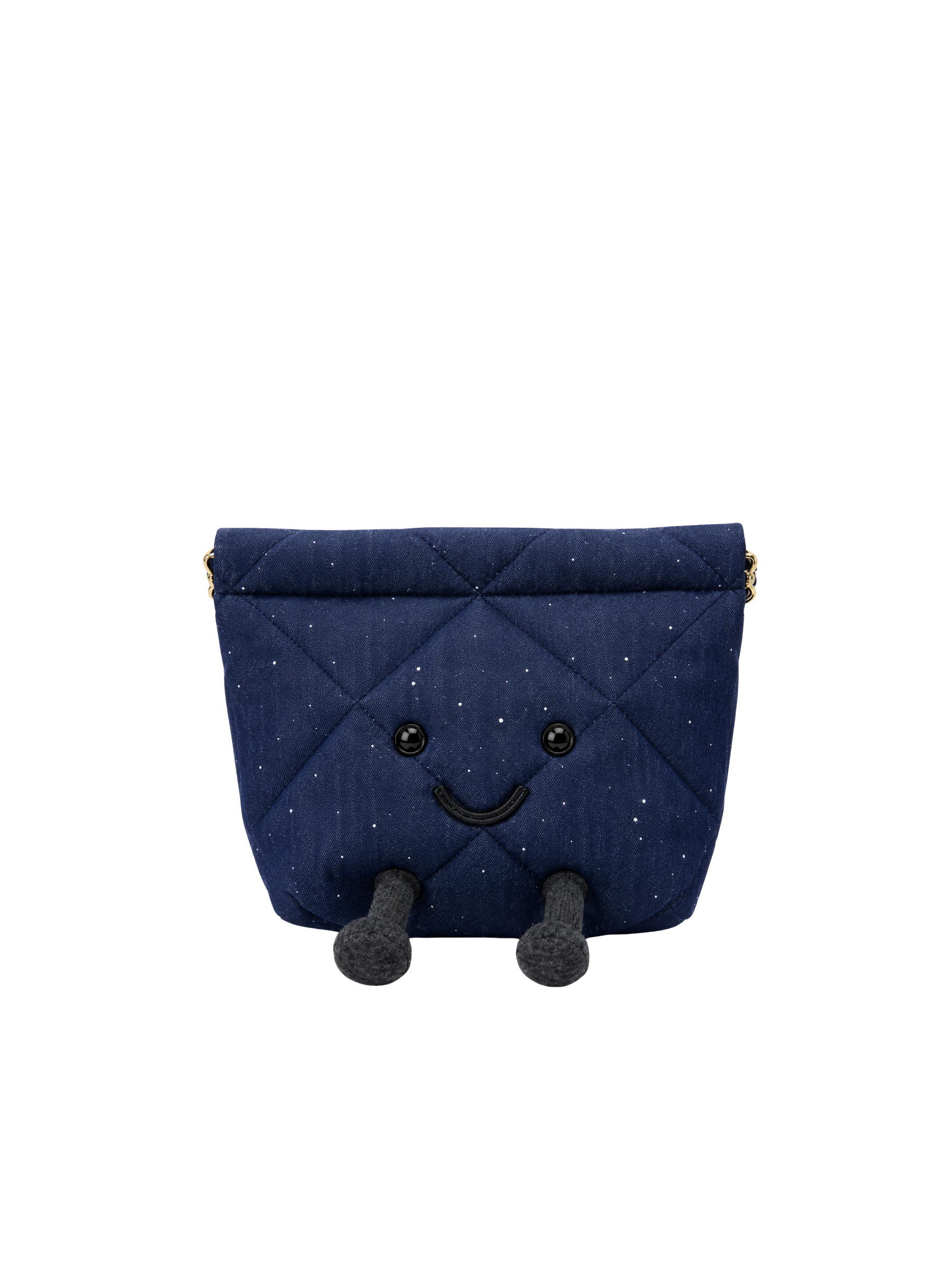 Jellykin 18 Denim Shopping Bag in Blueberry — Front View