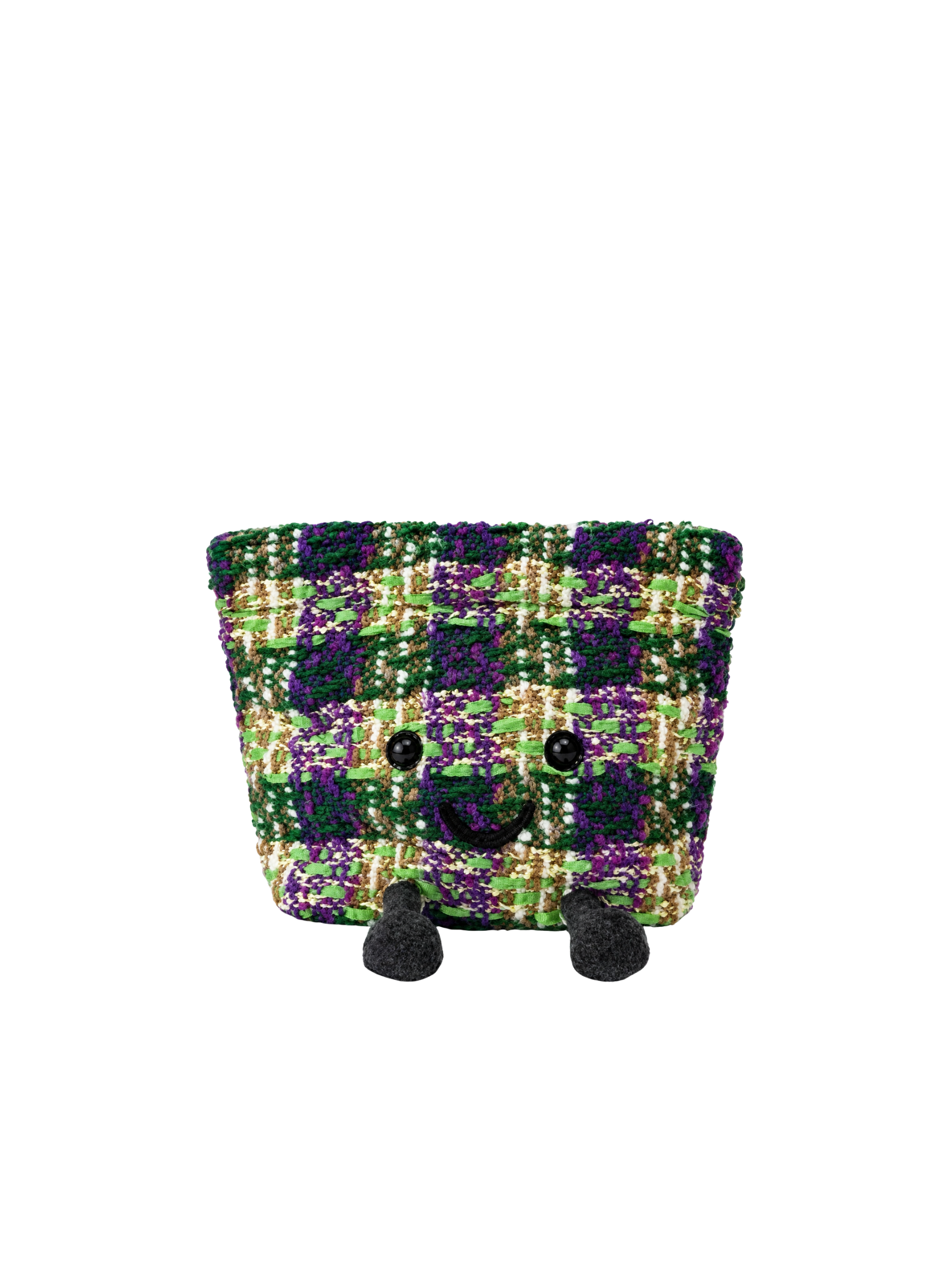 Jellykin 18 Plaid Shopping Bag in Avocado — Front View
