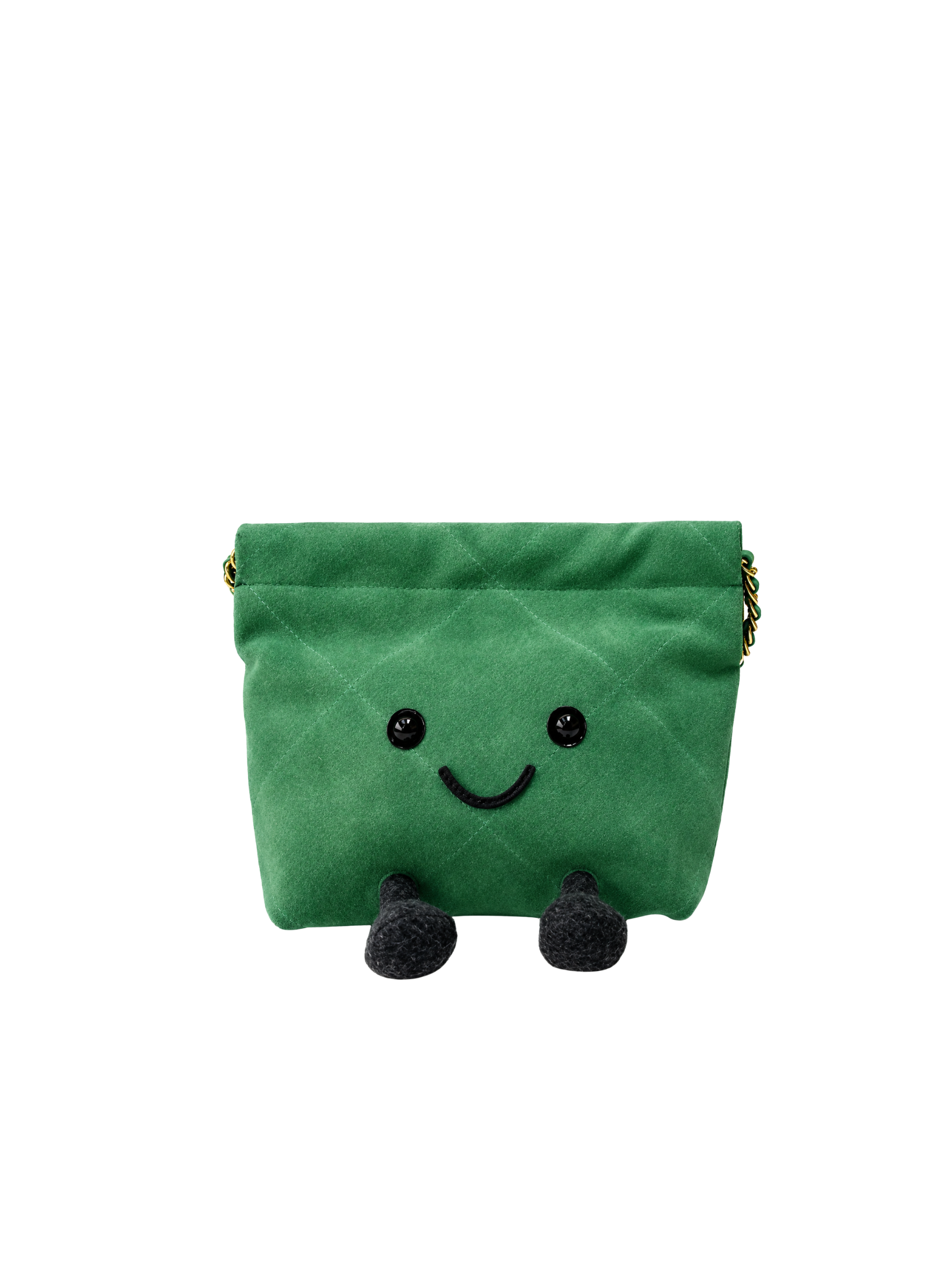 Jellykin 18 Suede Shopping Bag in Cucumber — Front View
