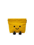 Jellykin 18 Suede Shopping Bag in Mustard — Front View