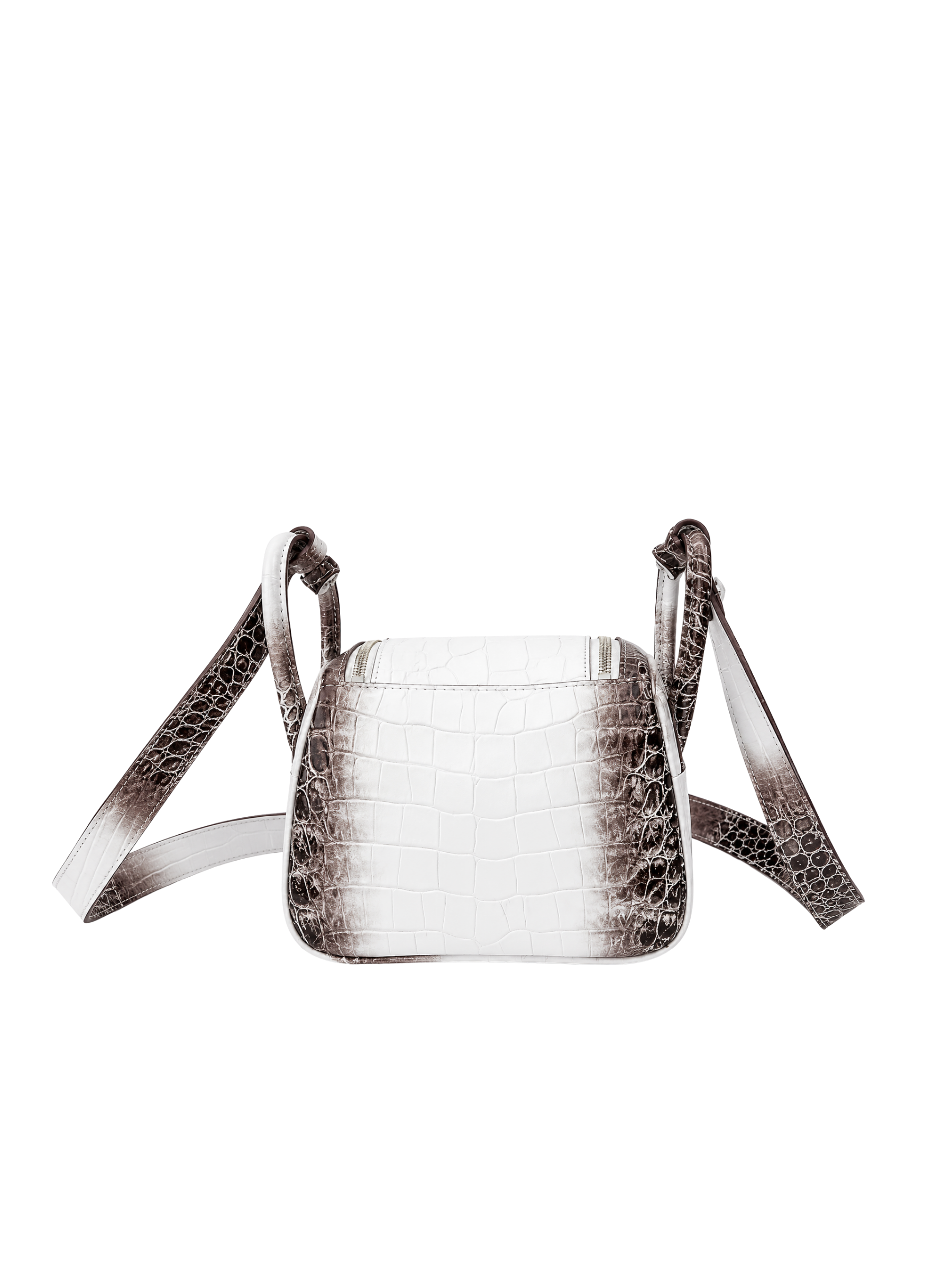 Jellykin 18 Croc Leather Supple Bag in Himalaya — Back View