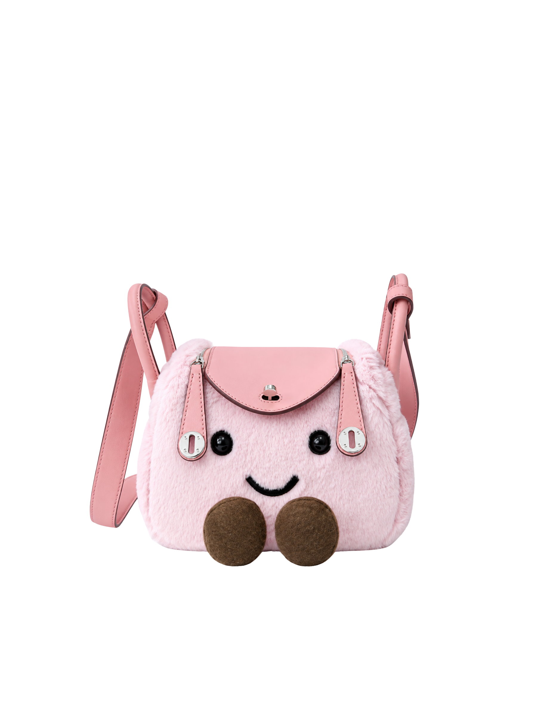 Jellykin 18 Faux Fur Supple Bag in Candy — Front View