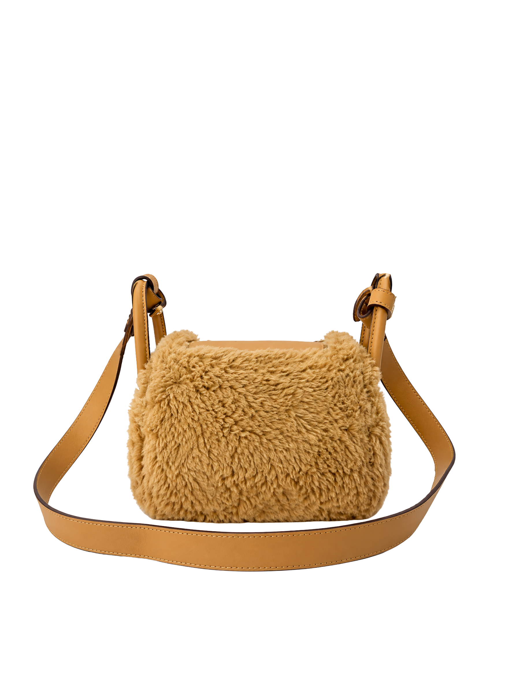 Jellykin 18 Faux Fur Supple Bag in Cookie — Back View