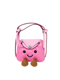 Jellykin 18 Lamb Leather Supple Bag in Bubblegum — Front View
