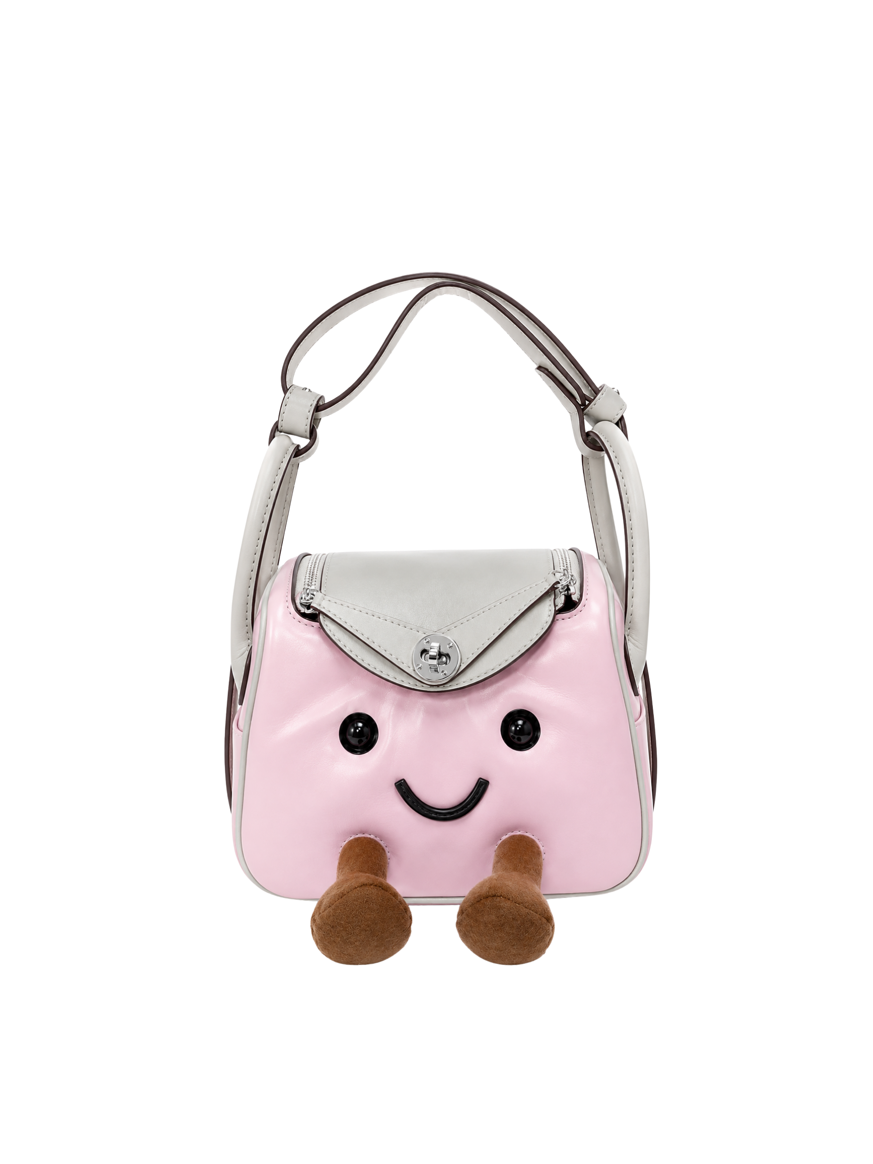 Jellykin 18 Lamb Leather Supple Bag in Mochi — Front View