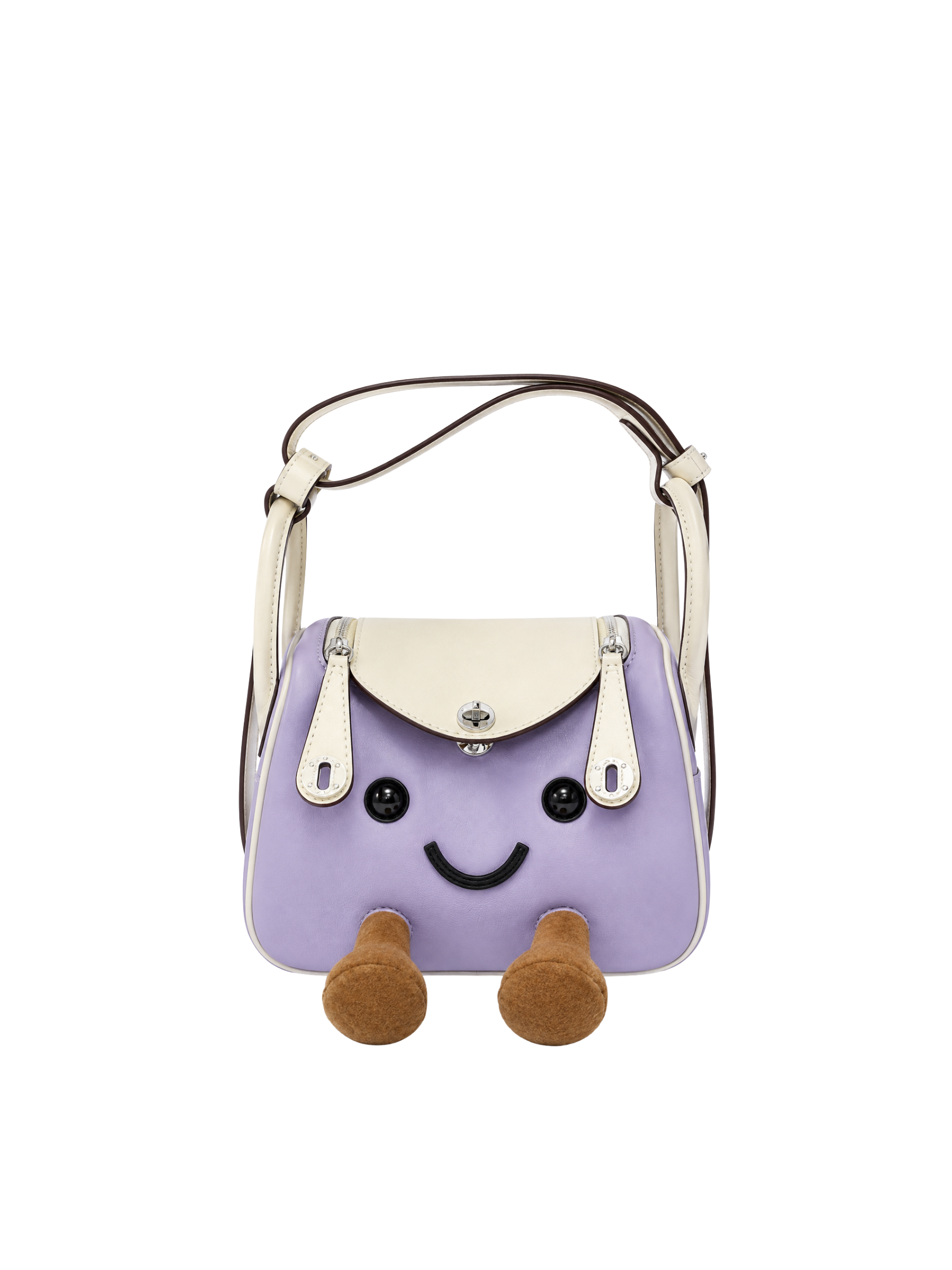 Jellykin 18 Lamb Leather Supple Bag in Ube — Front View