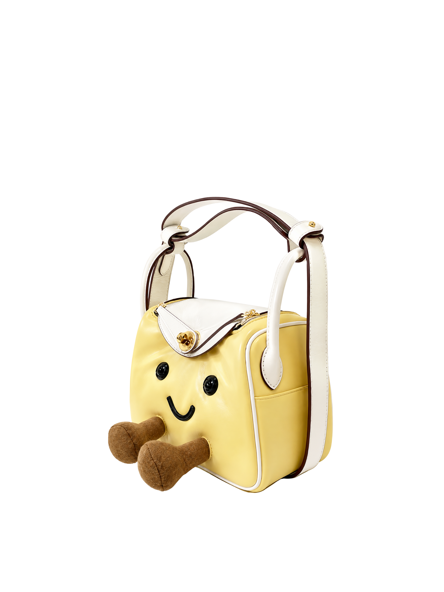 Jellykin 18 Denim Leather Trim Supple Bag in Butter — Side View