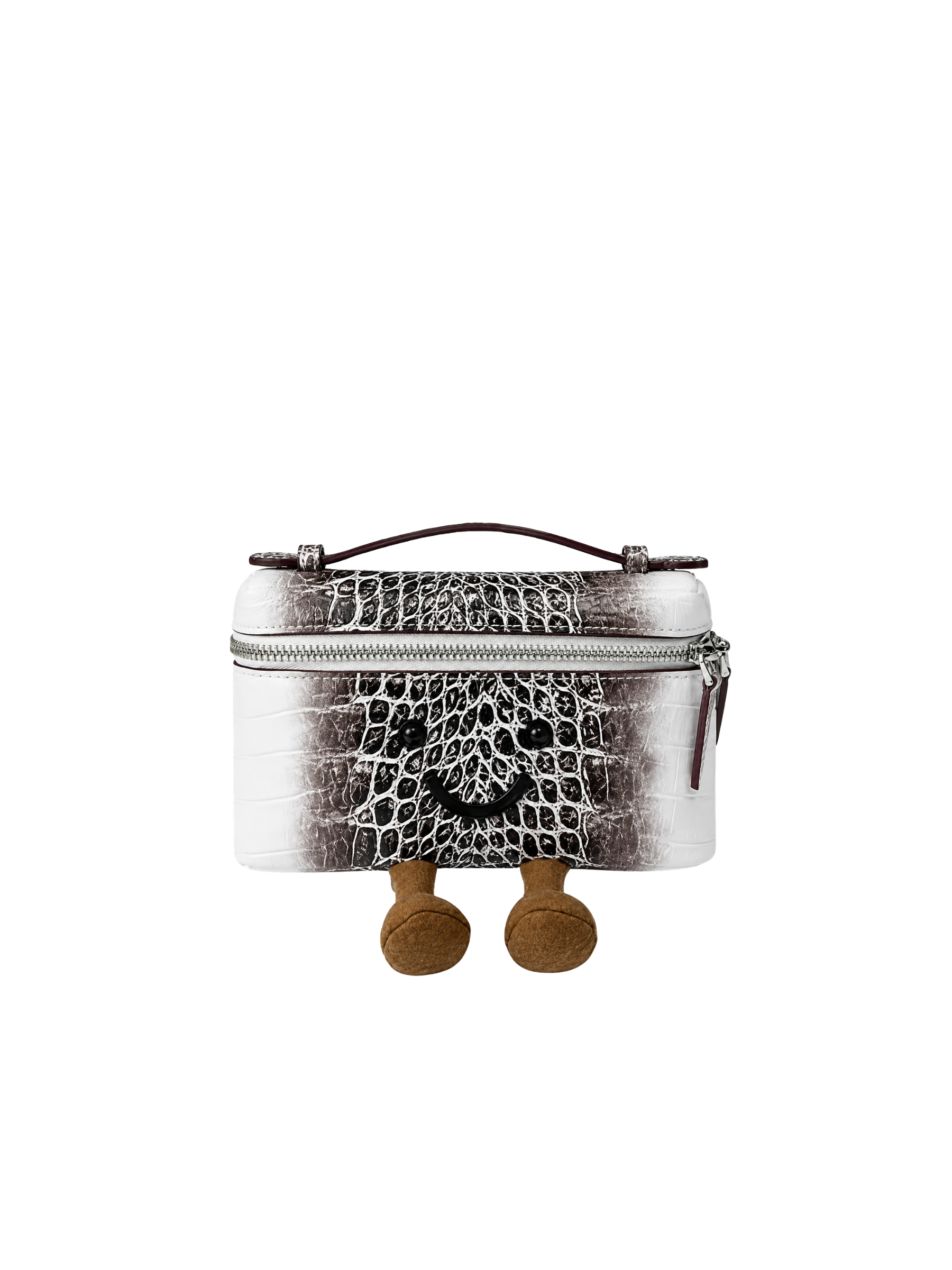 Jellykin 20 Calf Leather Flat Vanity Bag in Himalaya — Front