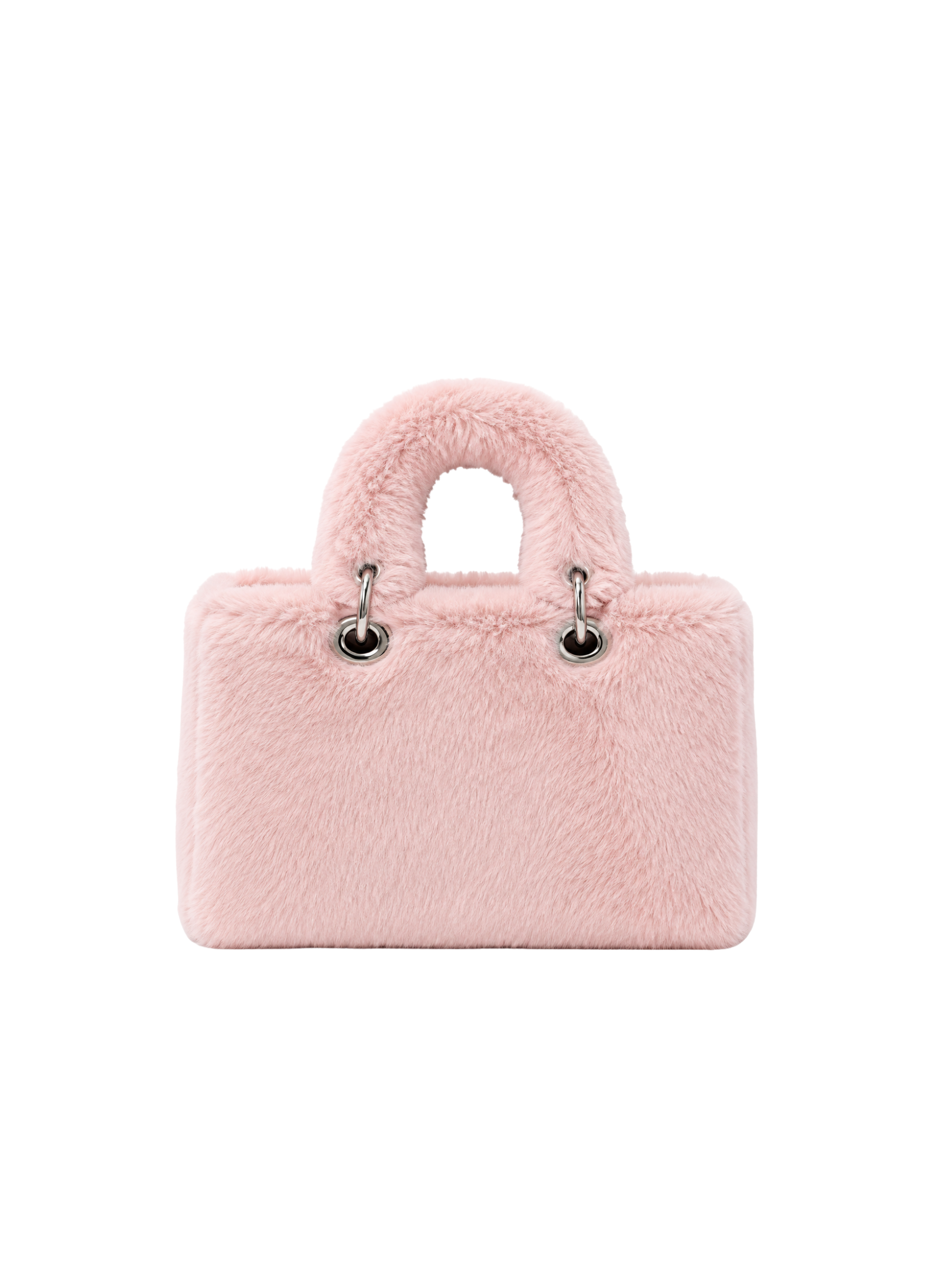 Jellykin 20 Faux Fur Lady Bag in Candy, back view