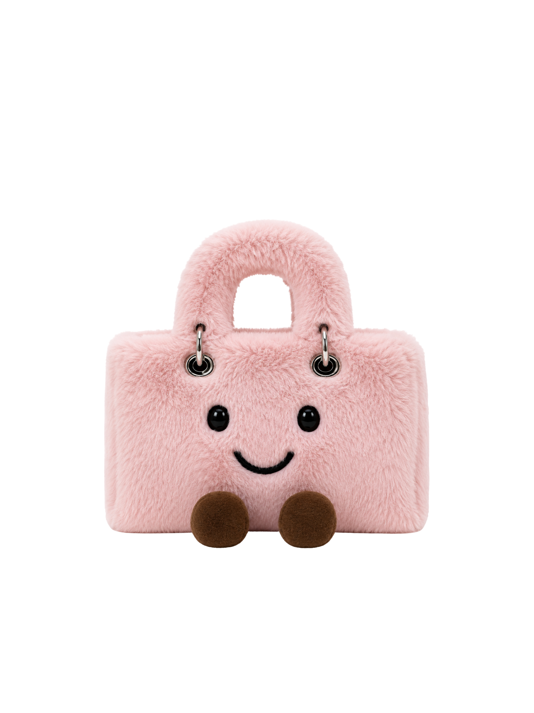 Jellykin 20 Faux Fur Lady Bag in Candy, front view