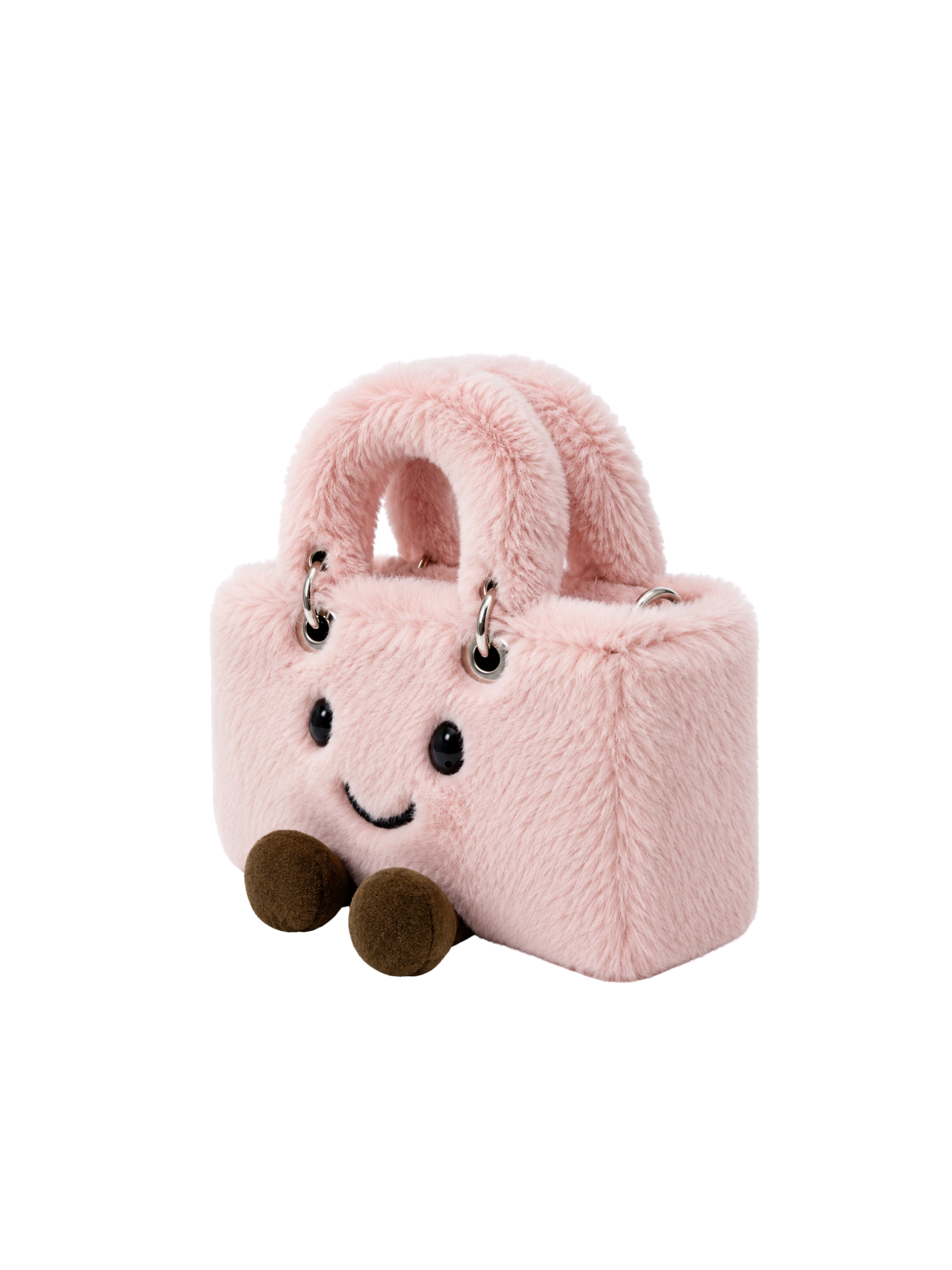 Jellykin 20 Faux Fur Lady Bag in Candy, side view