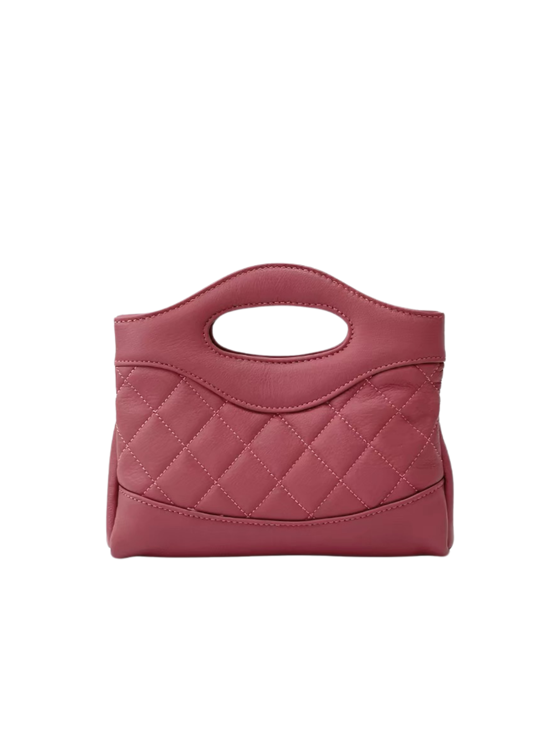 Jellykin Red Leather Quilted Tote Bag - Back