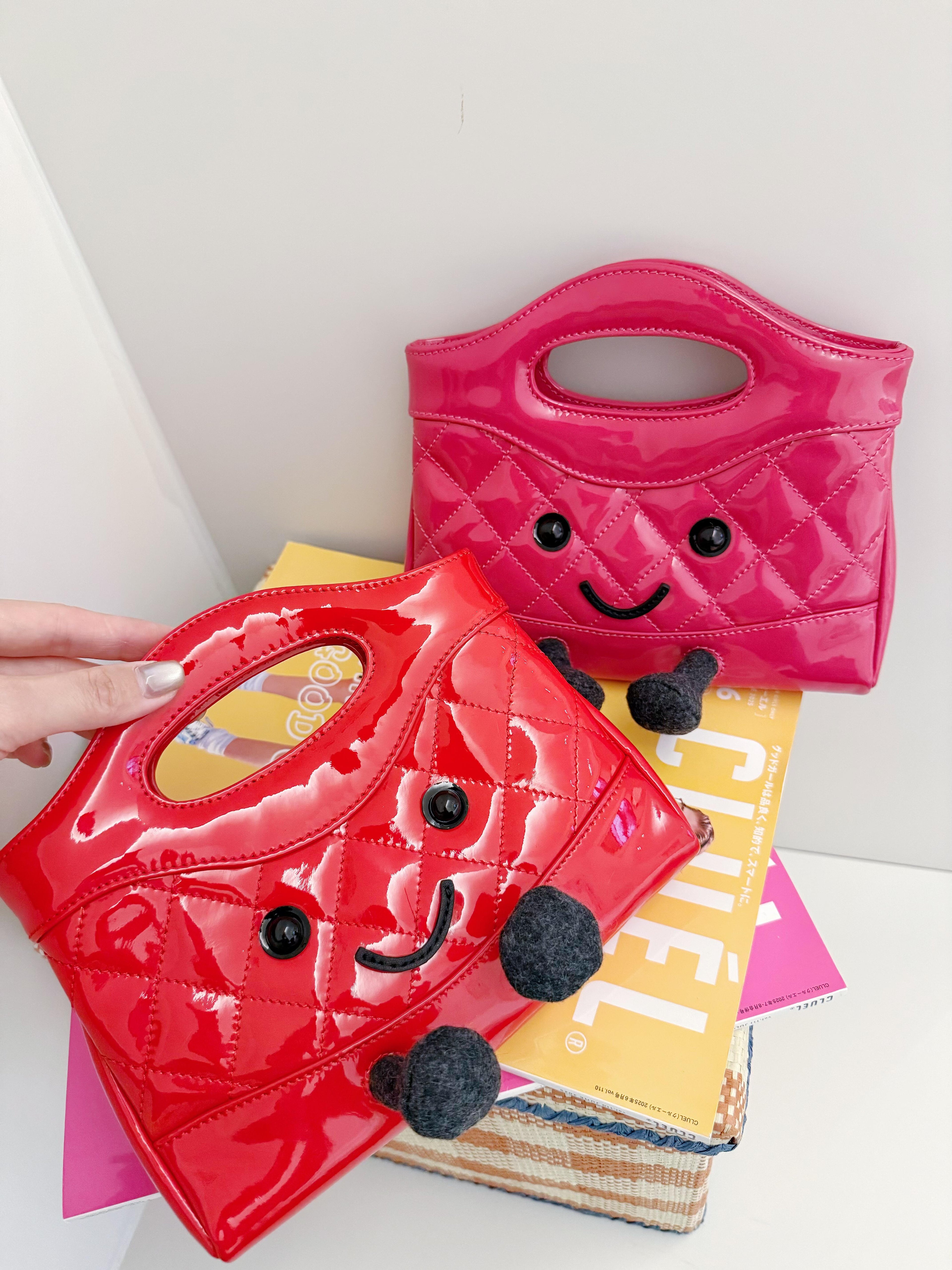 Jellykin Pink Patent Leather Quilted Tote Bag - Detail 2