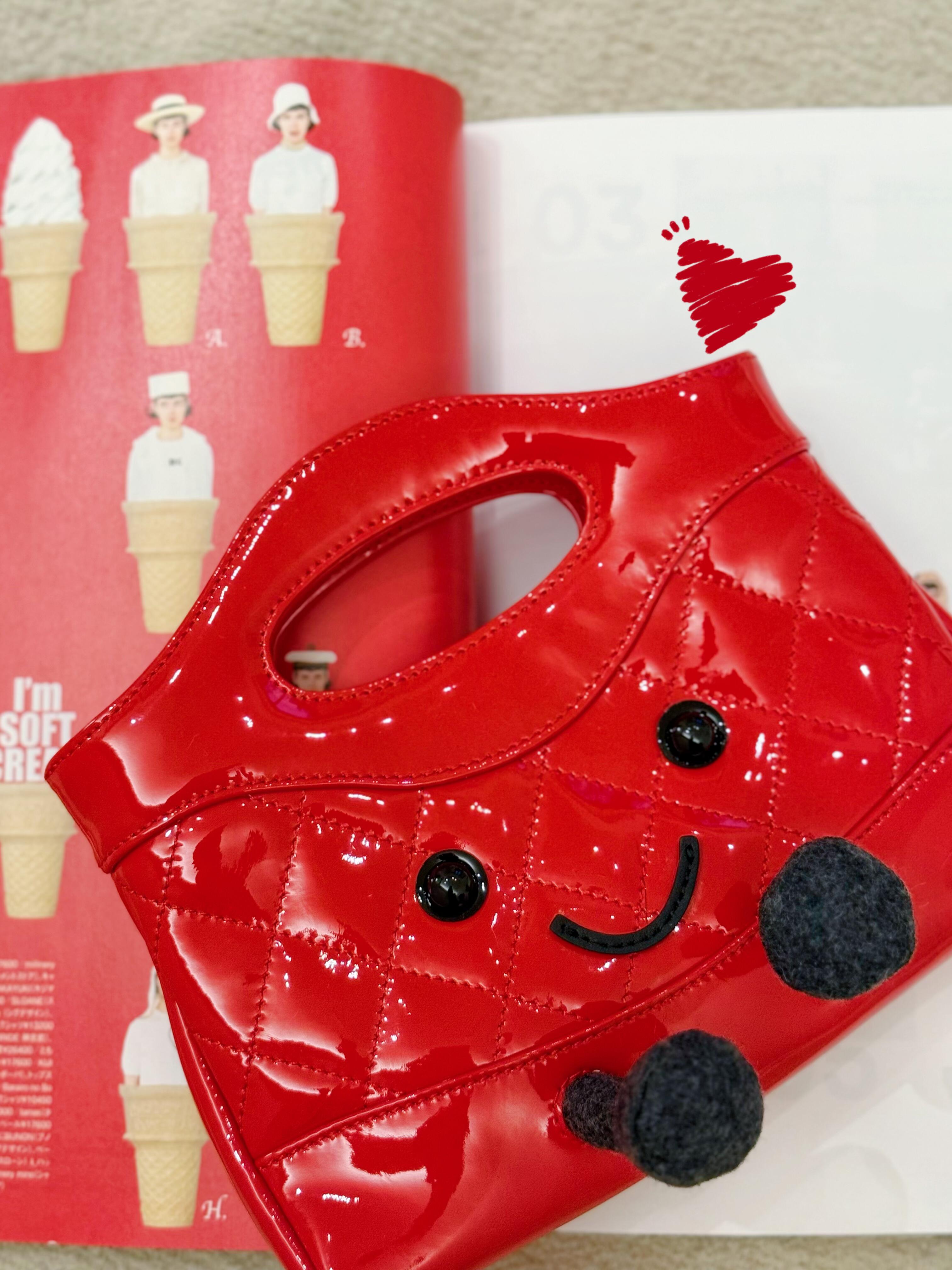 Jellykin Red Patent Leather Quilted Tote Bag - Detail 1