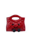 Jellykin Red Patent Leather Quilted Tote Bag - Front