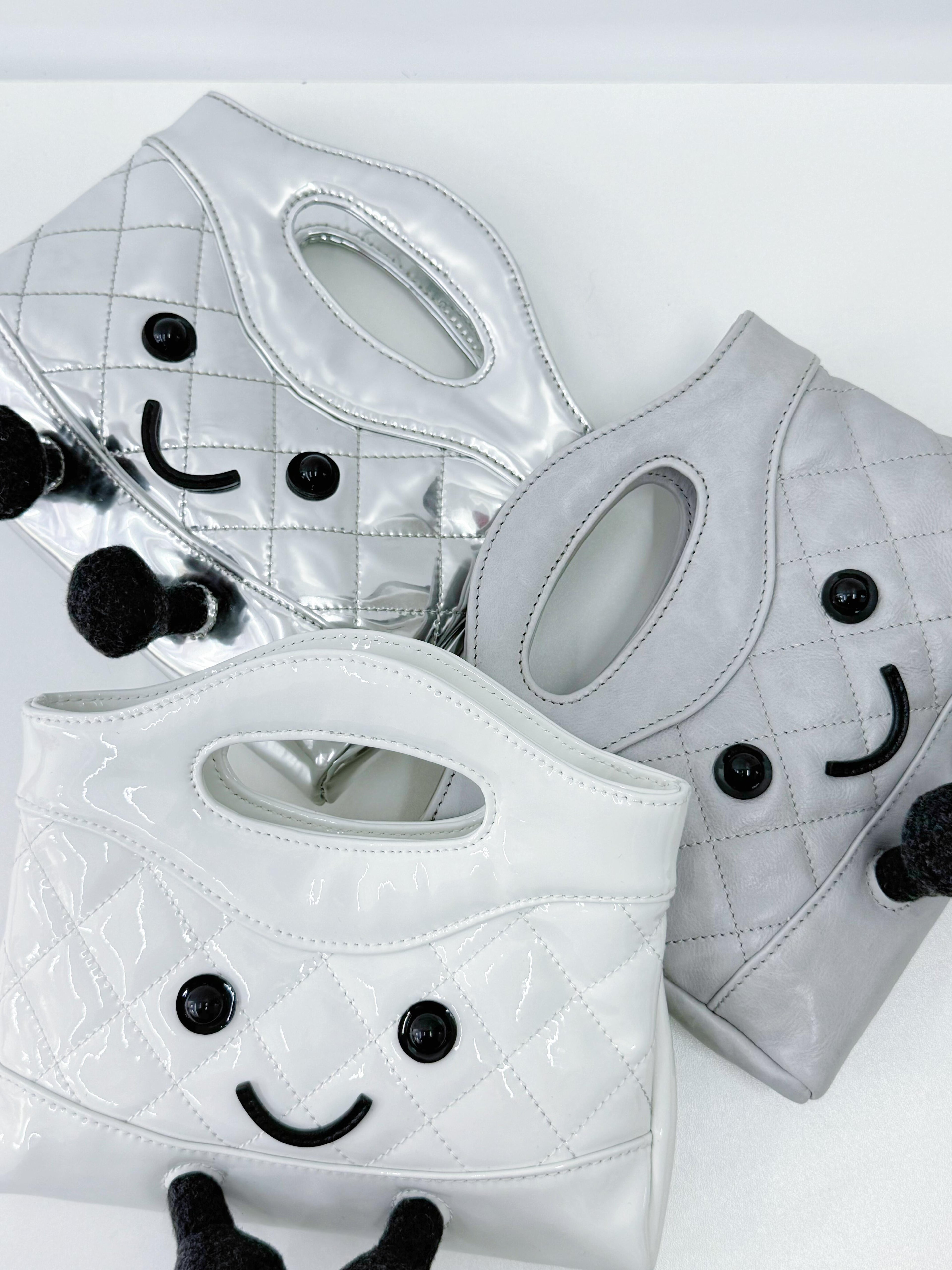Jellykin White Patent Leather Quilted Tote Bag - Detail 2