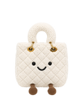 Jellykin 22 Faux Fur Lady Bag in Milk, front view