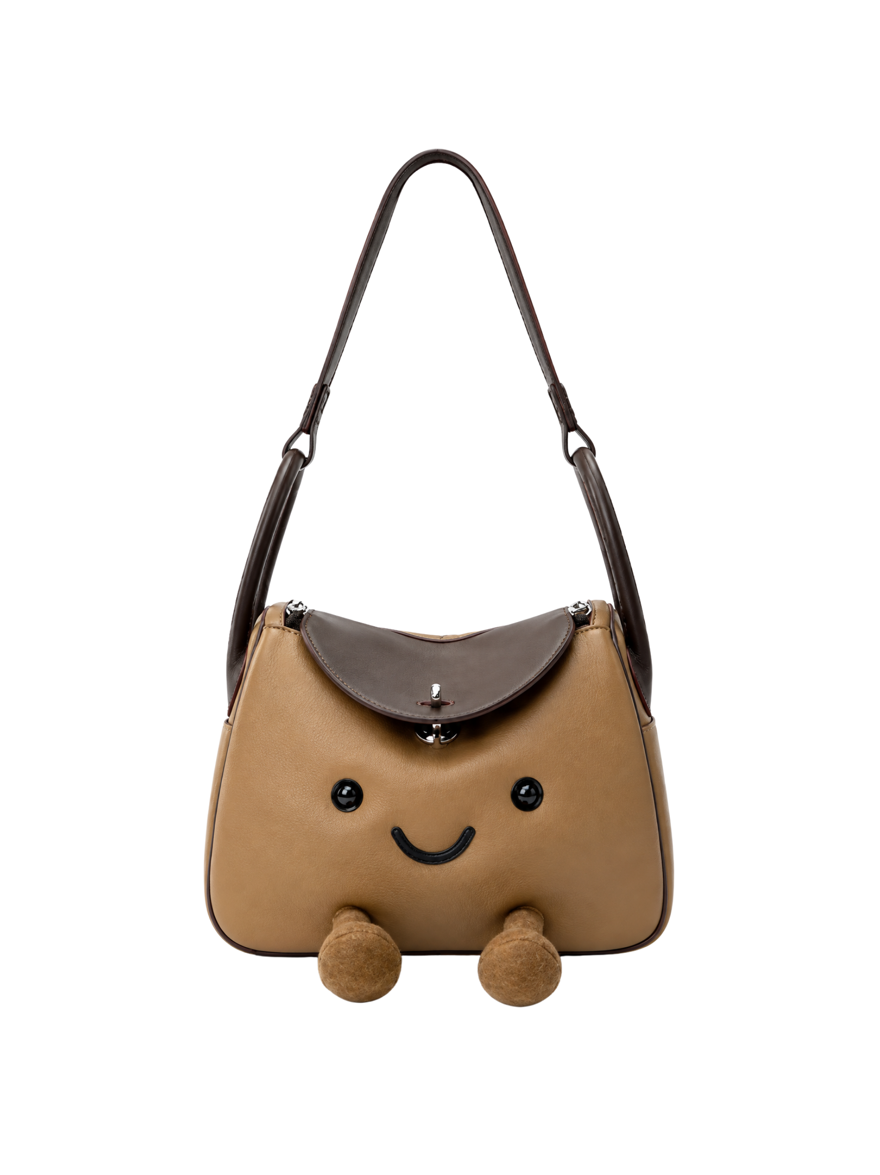 Jellykin 25 Lamb Leather Supple Bag in Cookie — Front View