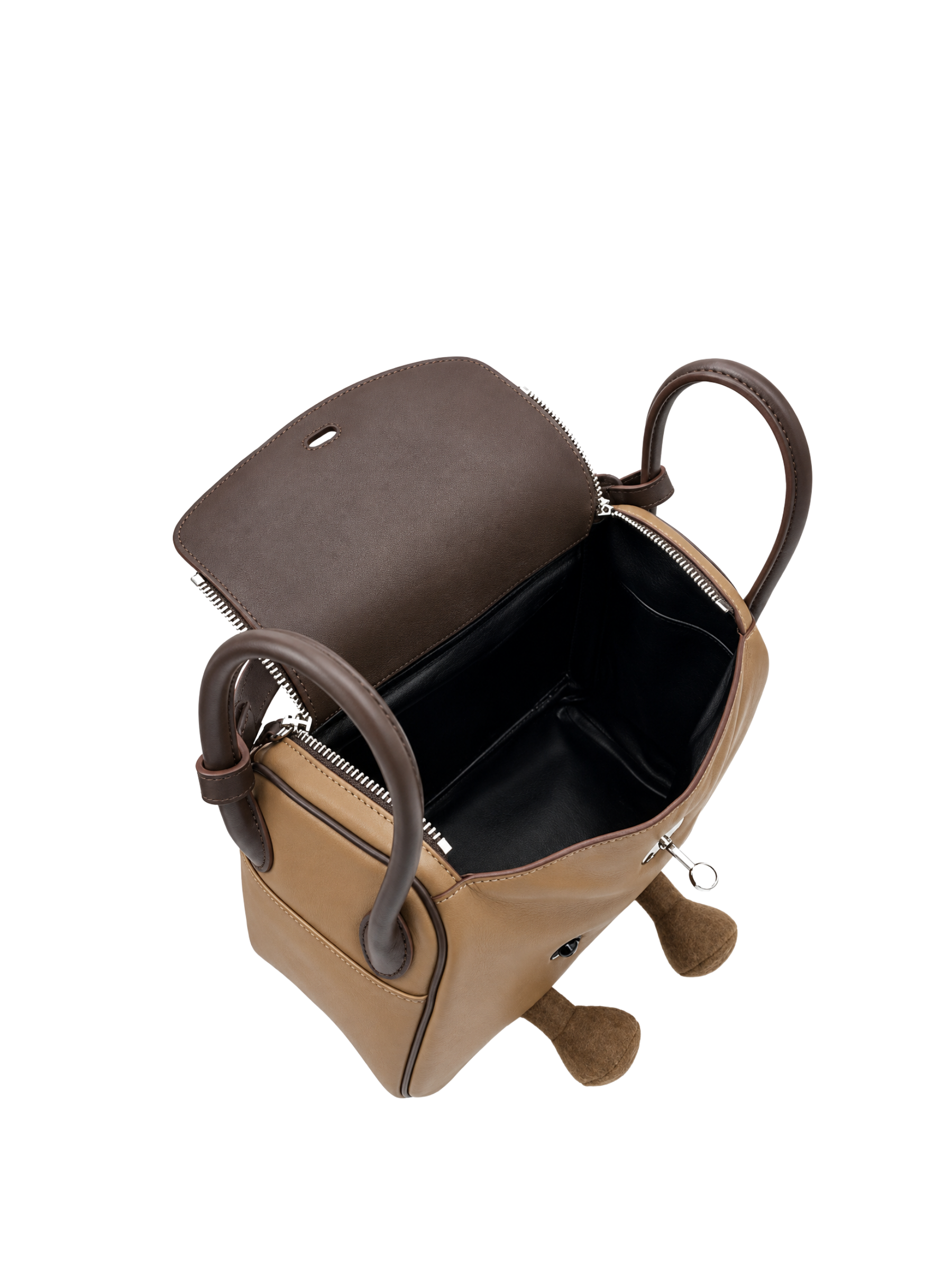 Jellykin 25 Lamb Leather Supple Bag in Cookie — Interior View