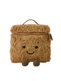 Jellykin 25 Bartholomew Bear Faux Fur Calf Leather-Trim Vanity Bag in Cookie — Front