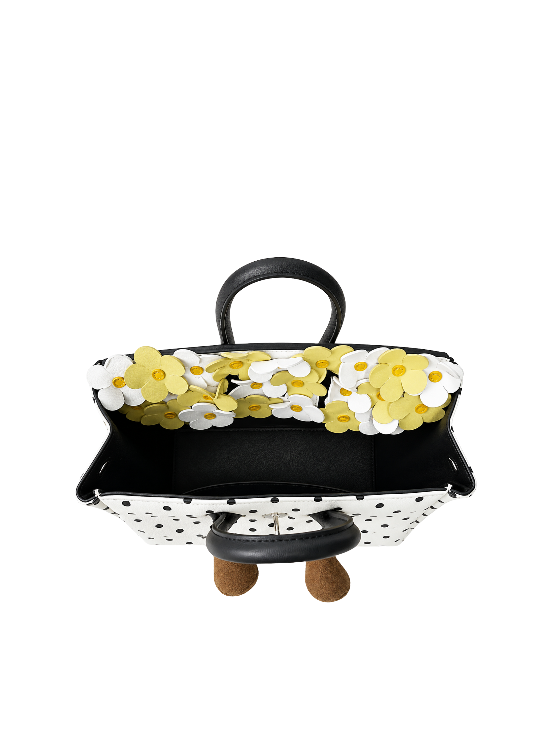 Jellykin 25 Yellow Leather Bag - Interior