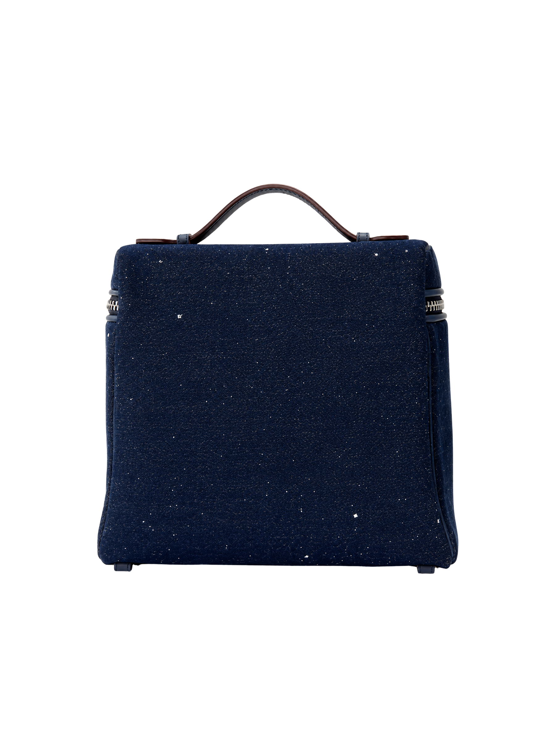 Jellykin 25 Denim Calf Leather-Trim Vanity Bag in Blueberry — Back