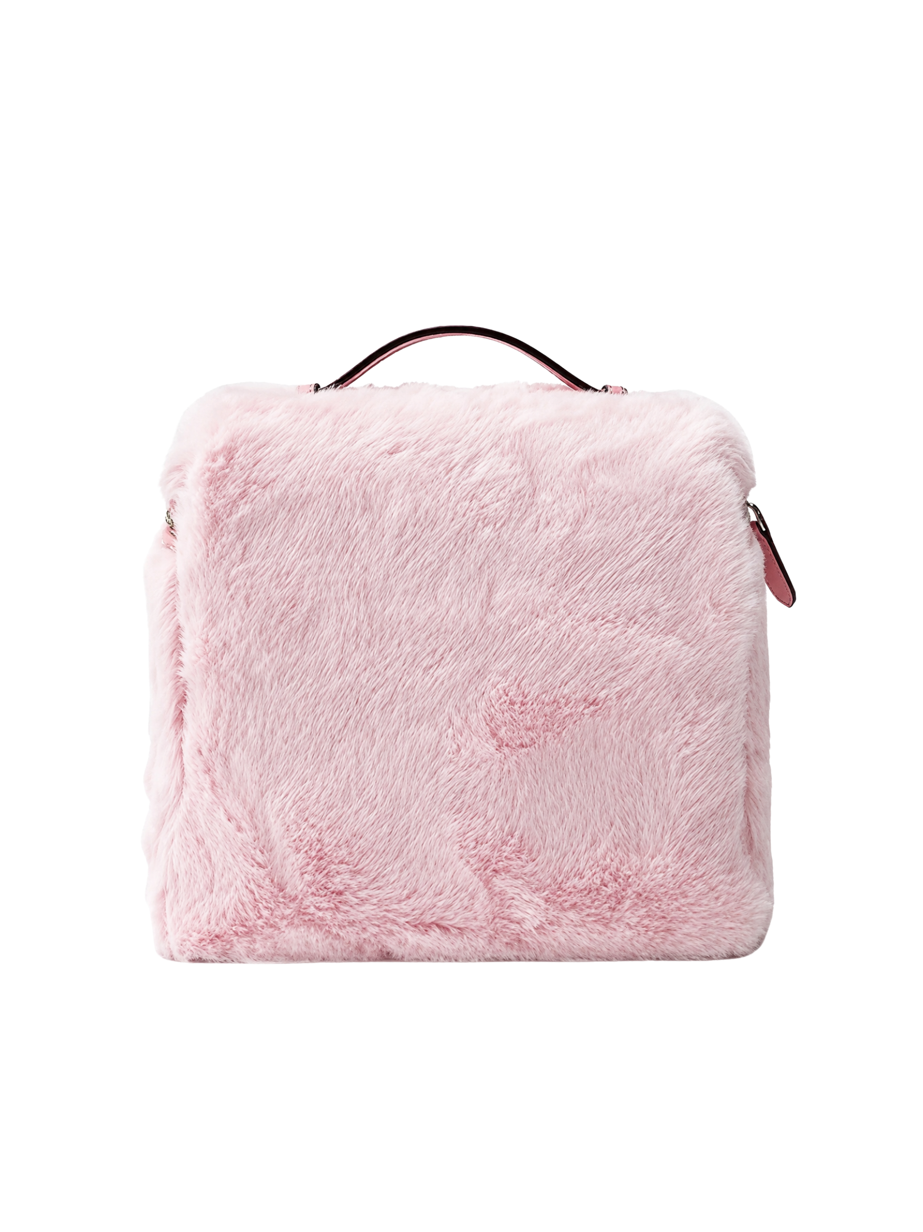 Jellykin 25 Faux Fur Calf Leather-Trim Vanity Bag in Candy — Back