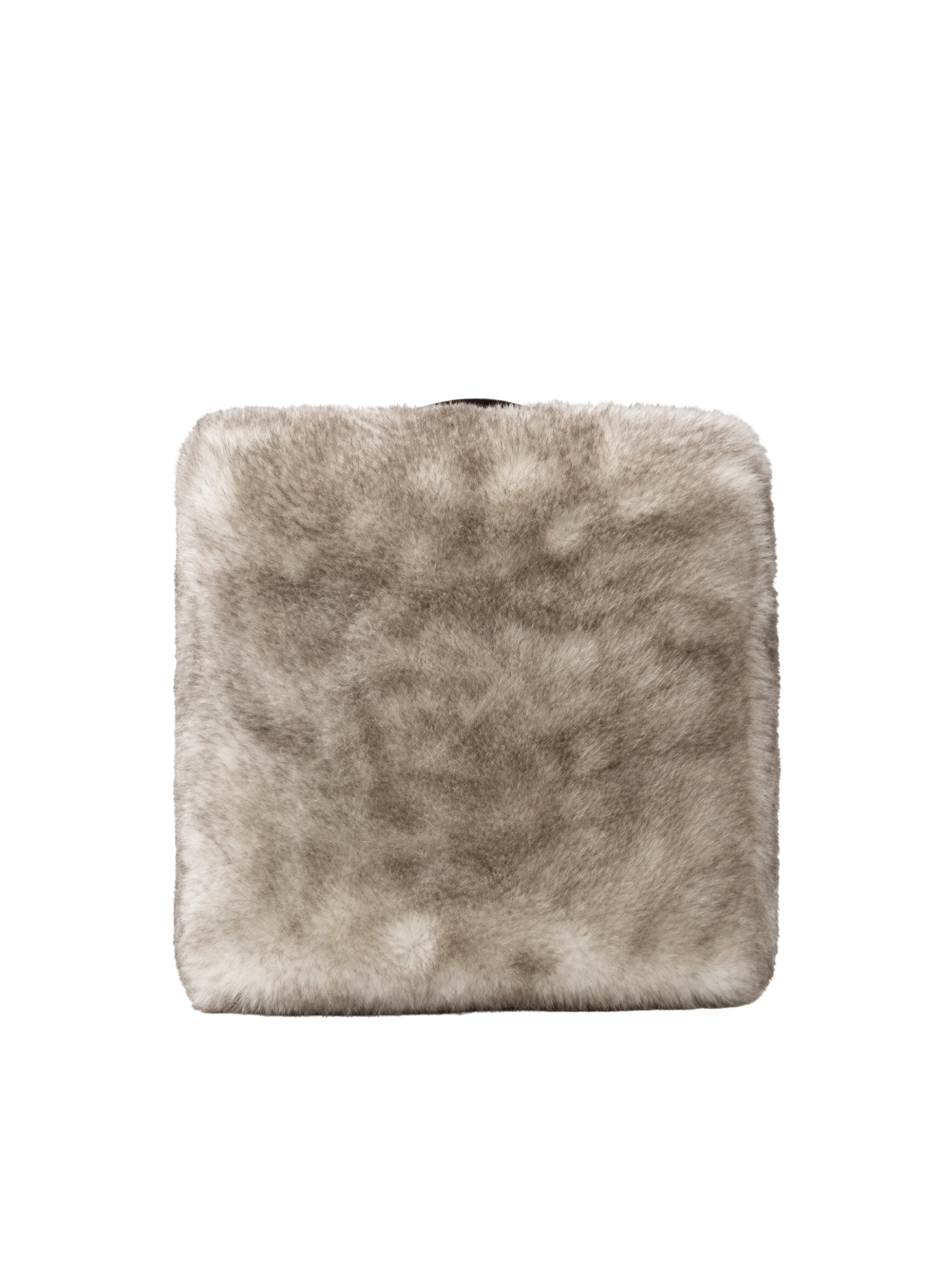 Jellykin 25 Faux Fur Calf Leather-Trim Vanity Bag in Himalaya — Back
