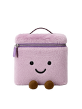 Jellykin 25 Faux Fur Calf Leather-Trim Vanity Bag in Ube — Front