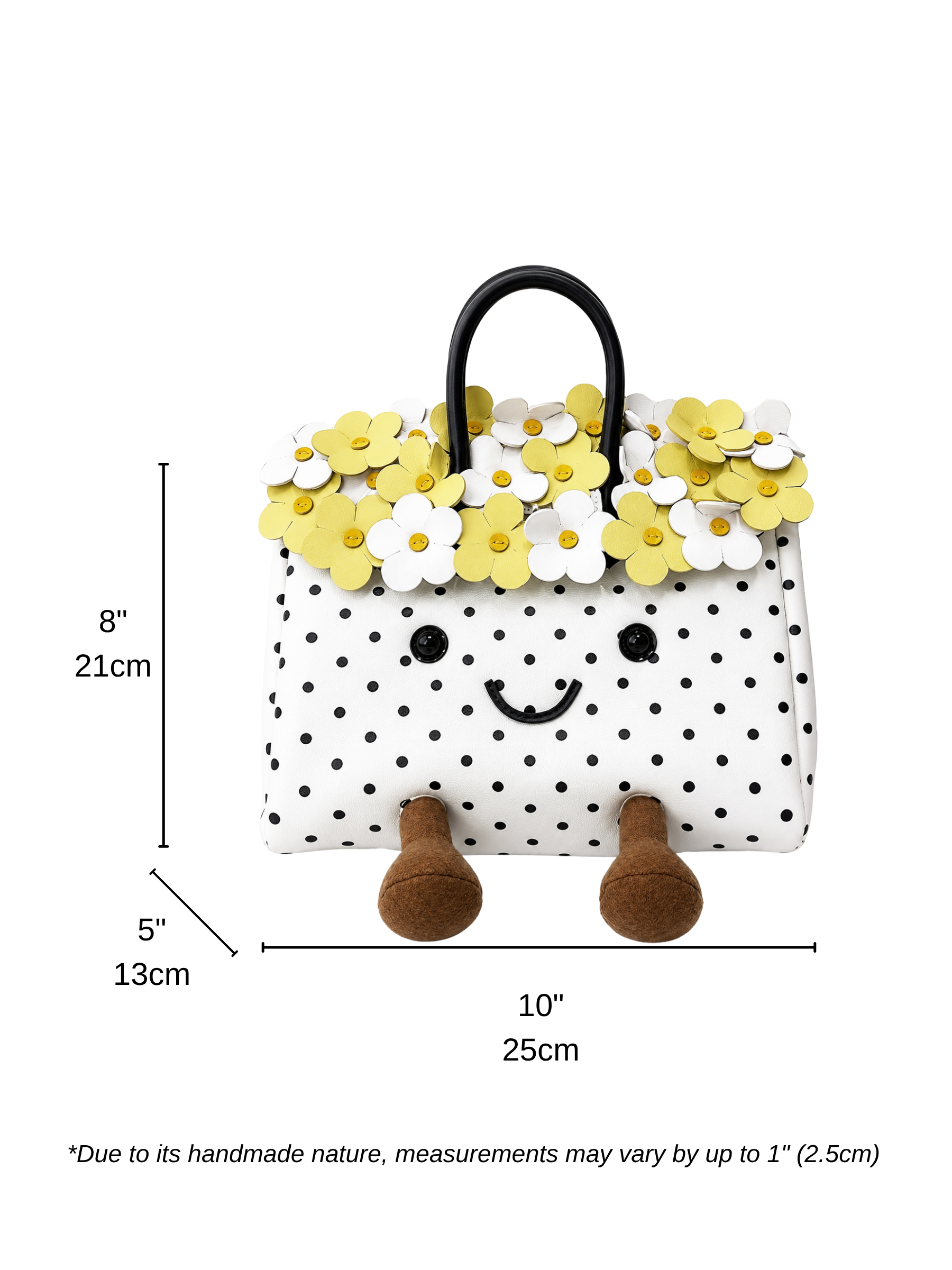 Jellykin 25 Yellow Leather Bag - Size Chart 4