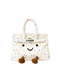 Jellykin 25 White Faux Fur Leather Bag - Front