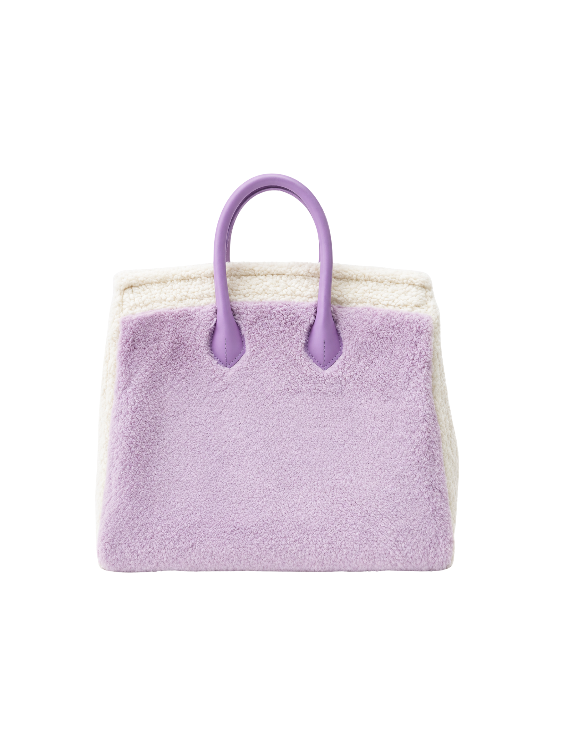 Jellykin 25 Purple Faux Fur Leather Bag - Back