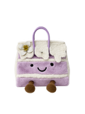 Jellykin 25 Purple Faux Fur Leather Bag - Front