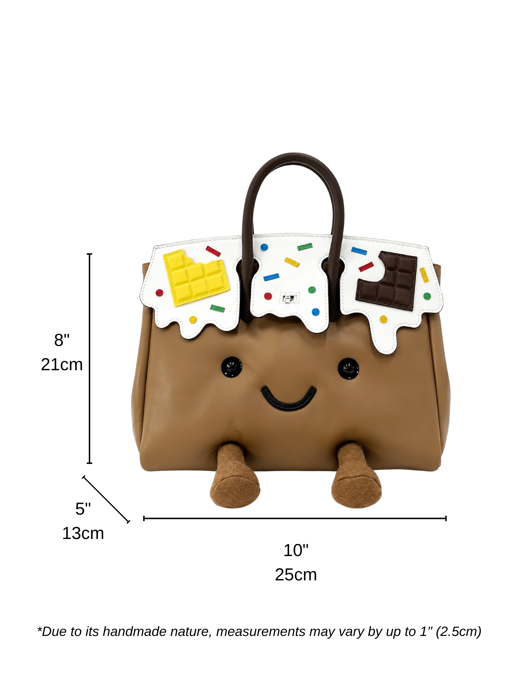 Jellykin 25 Lamb Leather-Trim Bag in Chocolate — Size