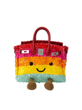 Jellykin 30 Sequin Calf Leather-Trim Bag in Rainbow — Detail
