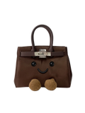 Jellykin 25 Brown Silk Leather Bag - Front