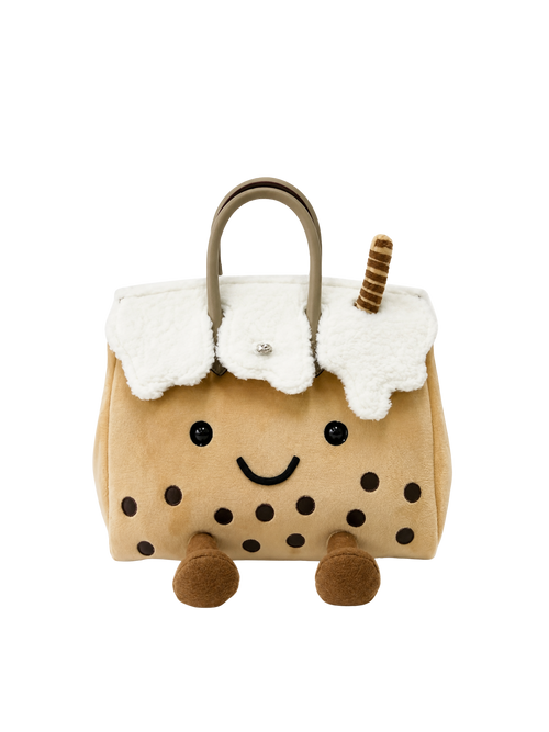 Jellykin 25 Velvet Calf Leather-Trim in Boba Tea — Front