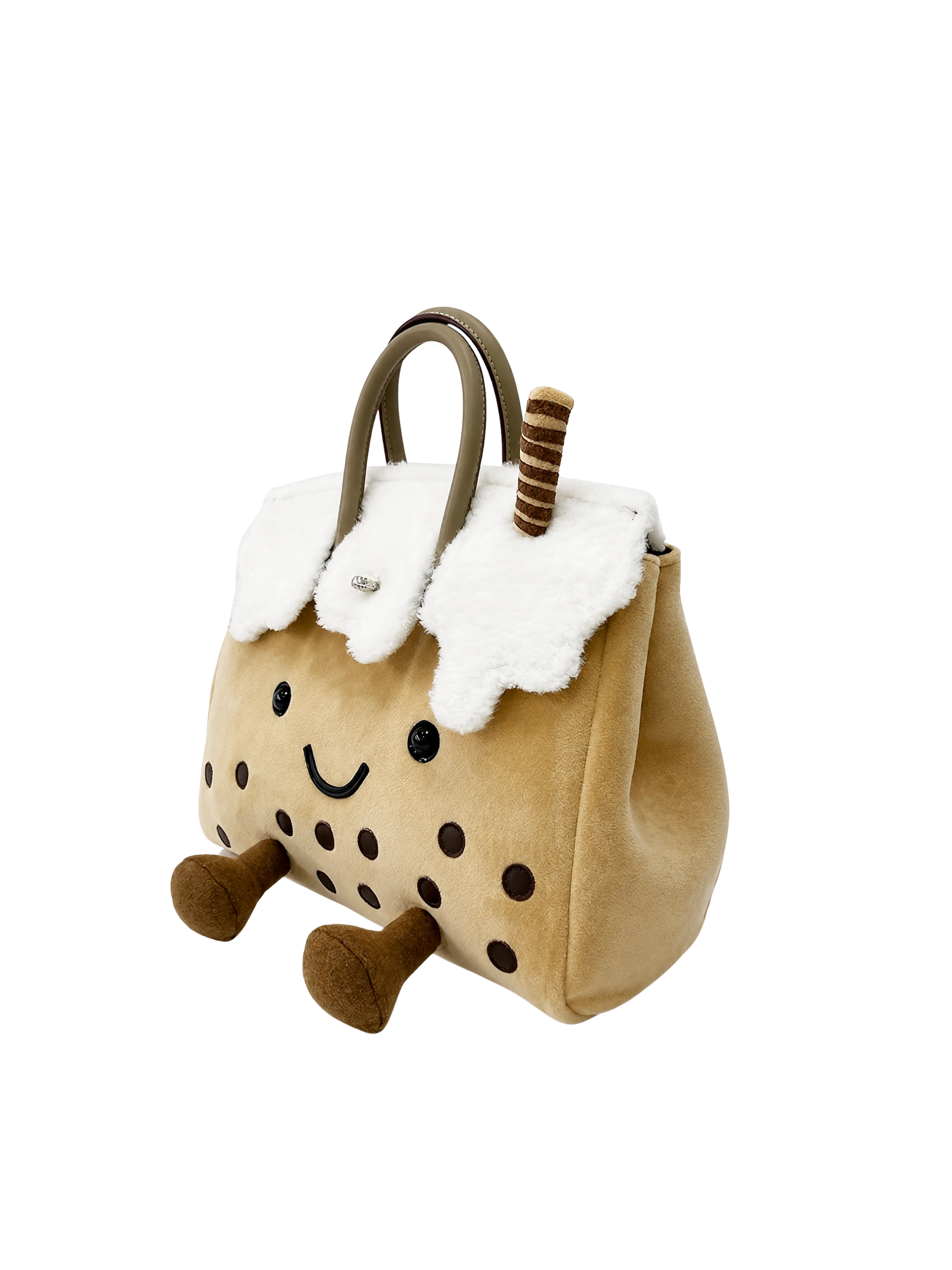 Jellykin 25 Velvet Calf Leather-Trim in Boba Tea — Side