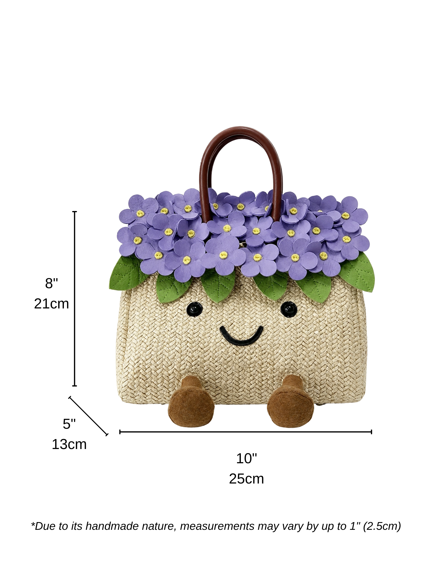 Jellykin 25 Woven Raffia Calf Leather-Trim Bag in Garden — Size