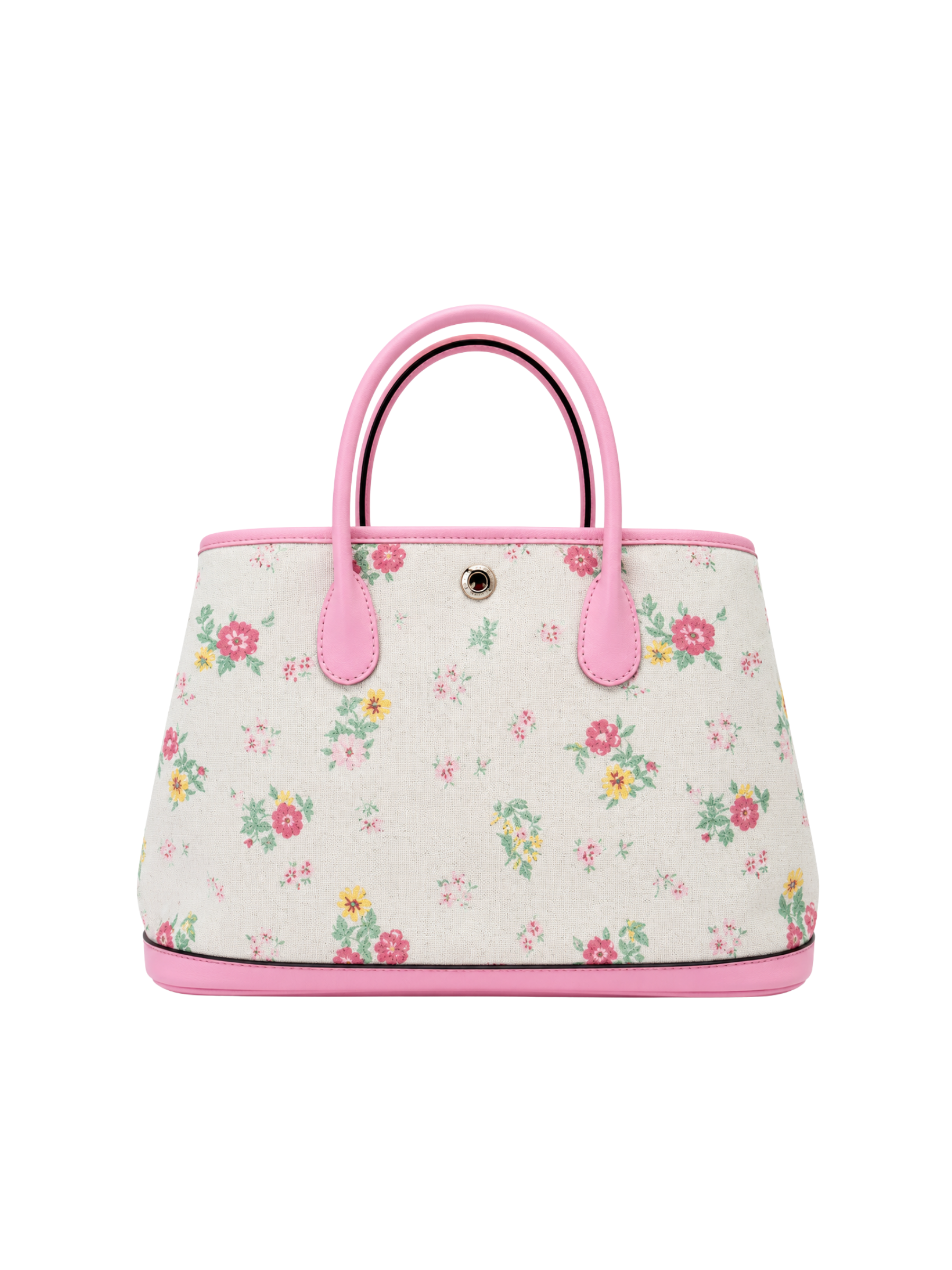 Jellykin 30 Canvas Leather-Trim Carryall Tote Bag in Floral, back view