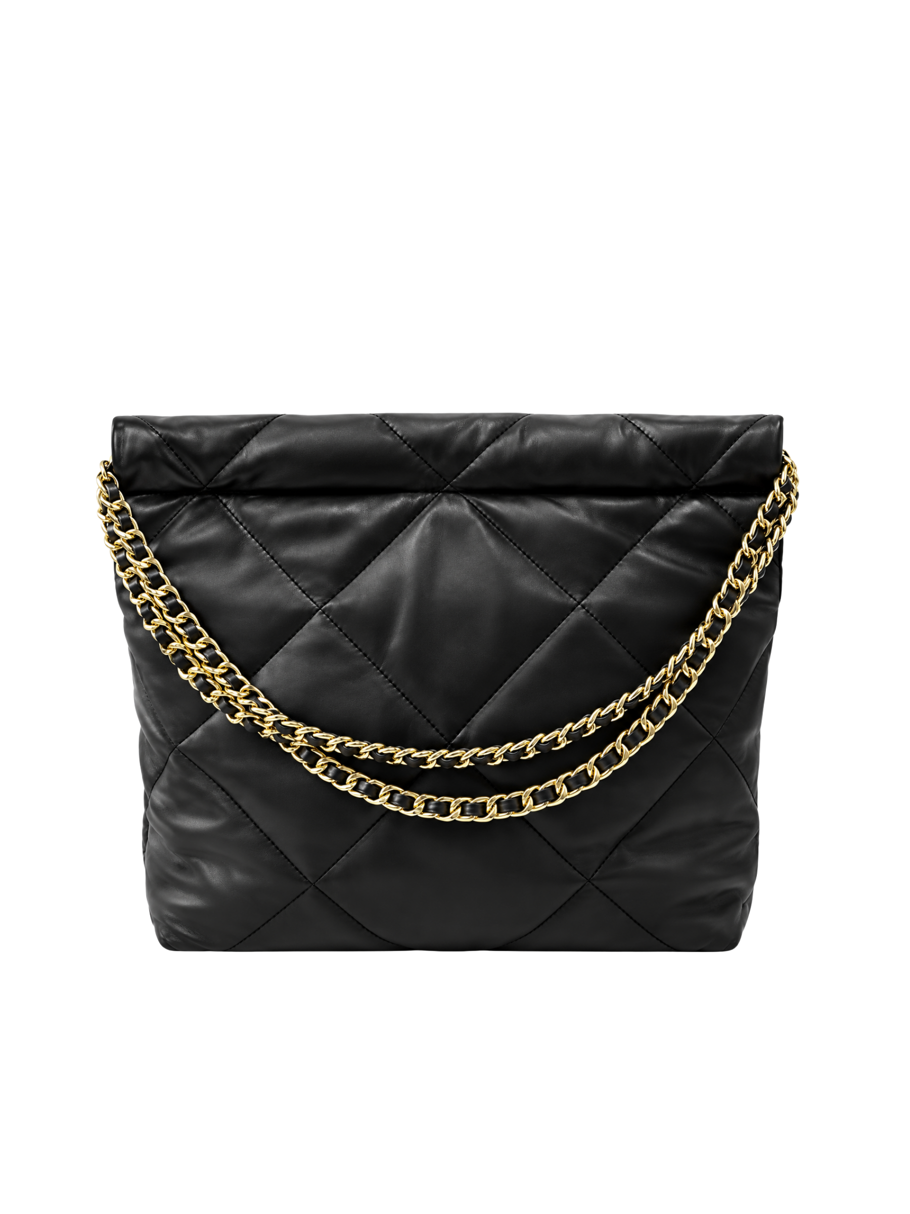 Jellykin 30 Leather Shopping Bag in Caviar — Back View