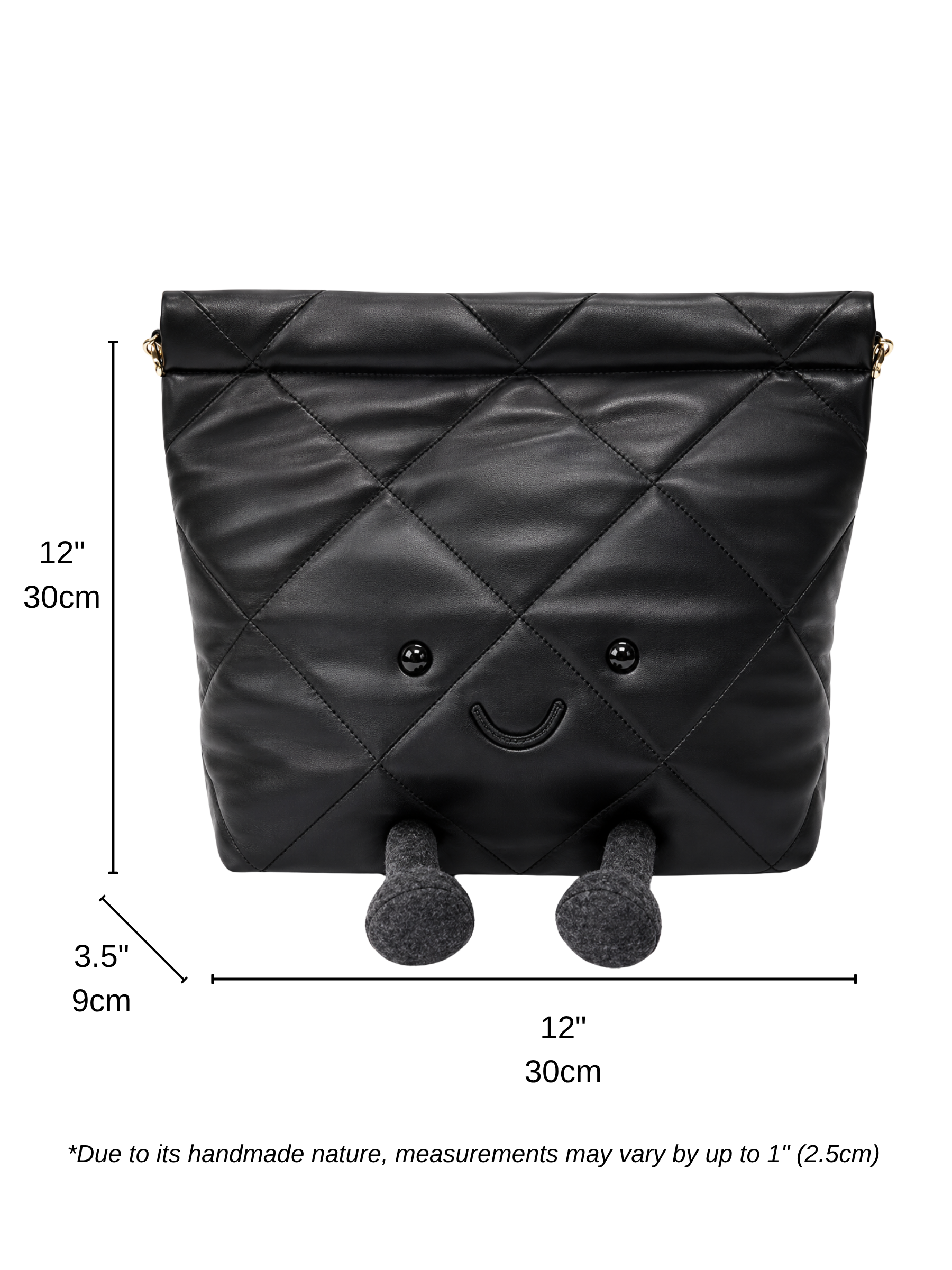 Jellykin 30 Leather Shopping Bag in Caviar — Size Reference