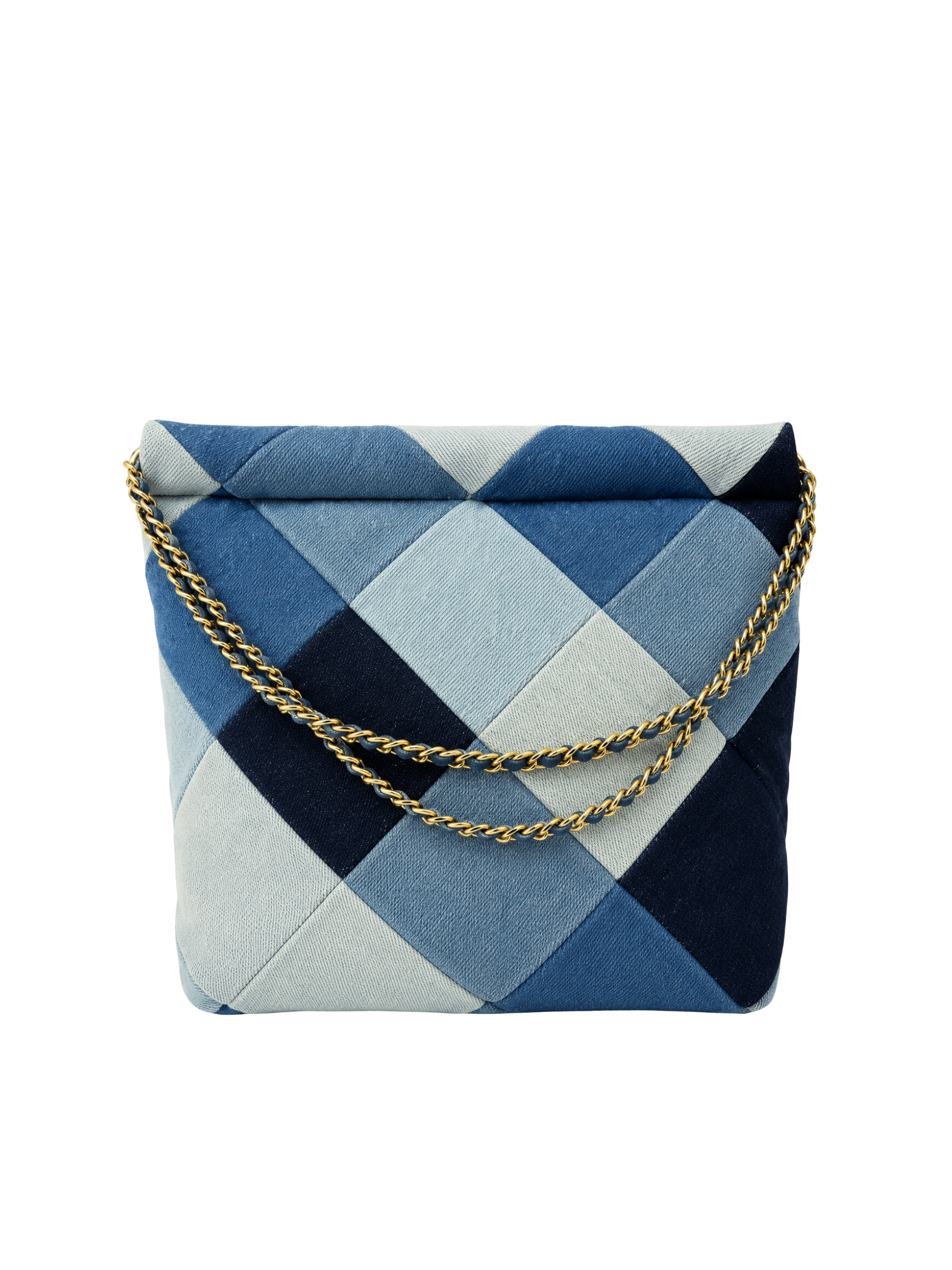 Jellykin 30 Denim Shopping Bag in Diamond Denim — Back View
