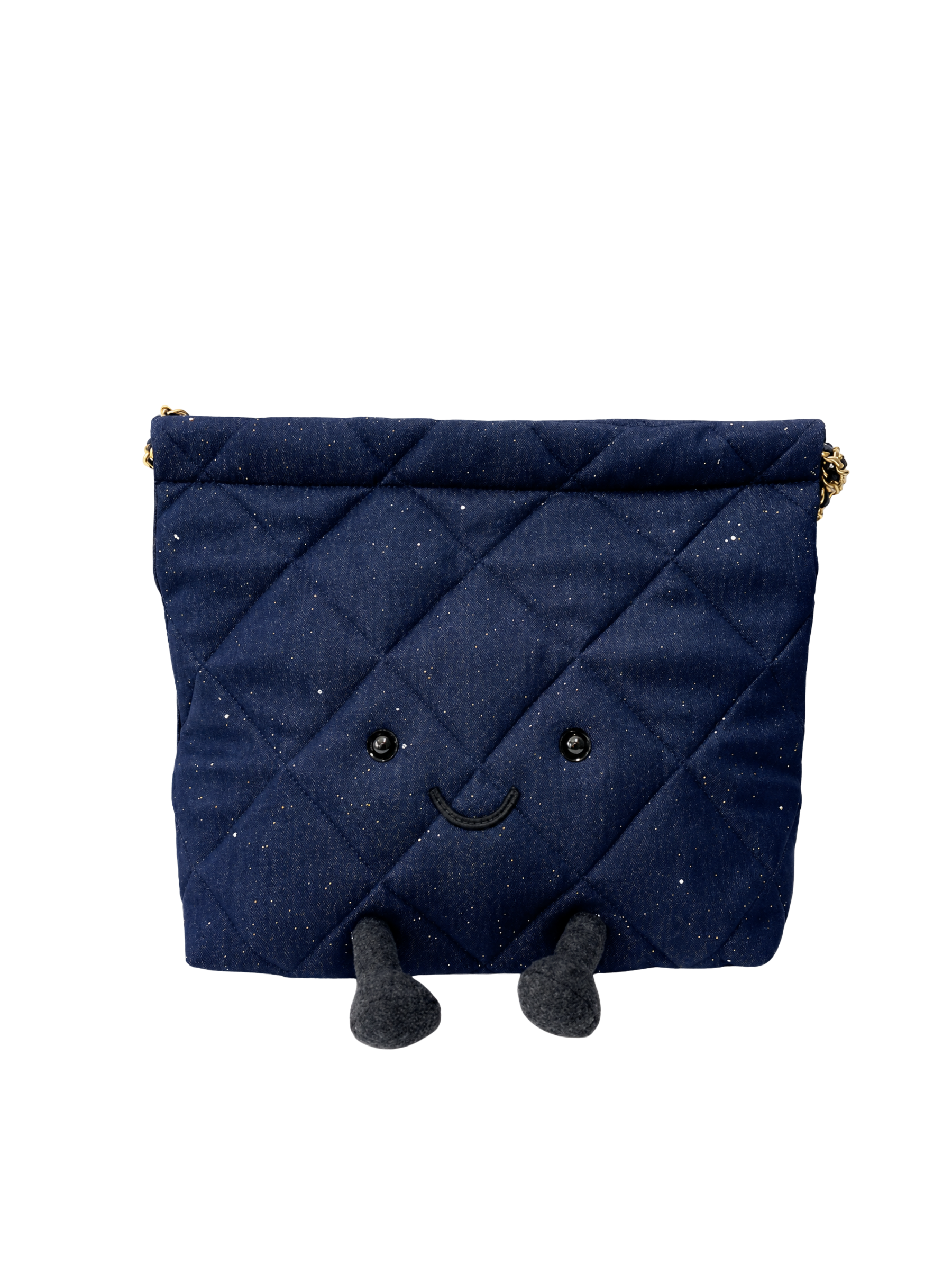 Jellykin 30 Denim Shopping Bag in Blueberry — Front View